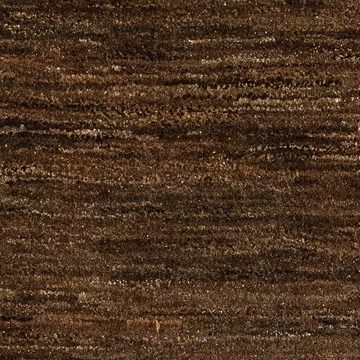 Wollteppich Gabbeh - Indus - 96 x 62 cm - dunkelbraun, morgenland, rechteckig, Höhe: 18 mm, Wohnzimmer, Handgeknüpft, Einzelstück mit Zertifikat