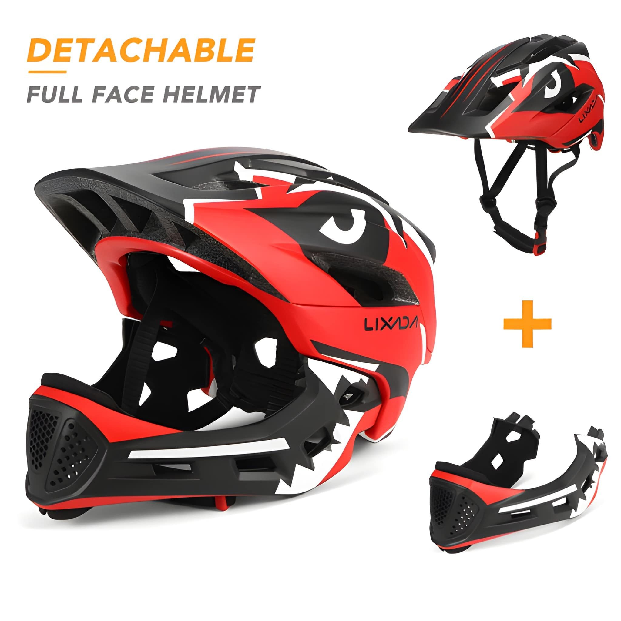 Lixada Kinderhelm Integralhelm Kinder Fahrradhelm Helm Radfahren Skateboarding, ab 2 Jahren, 13 Lüftungsschlitze, Mundschutz