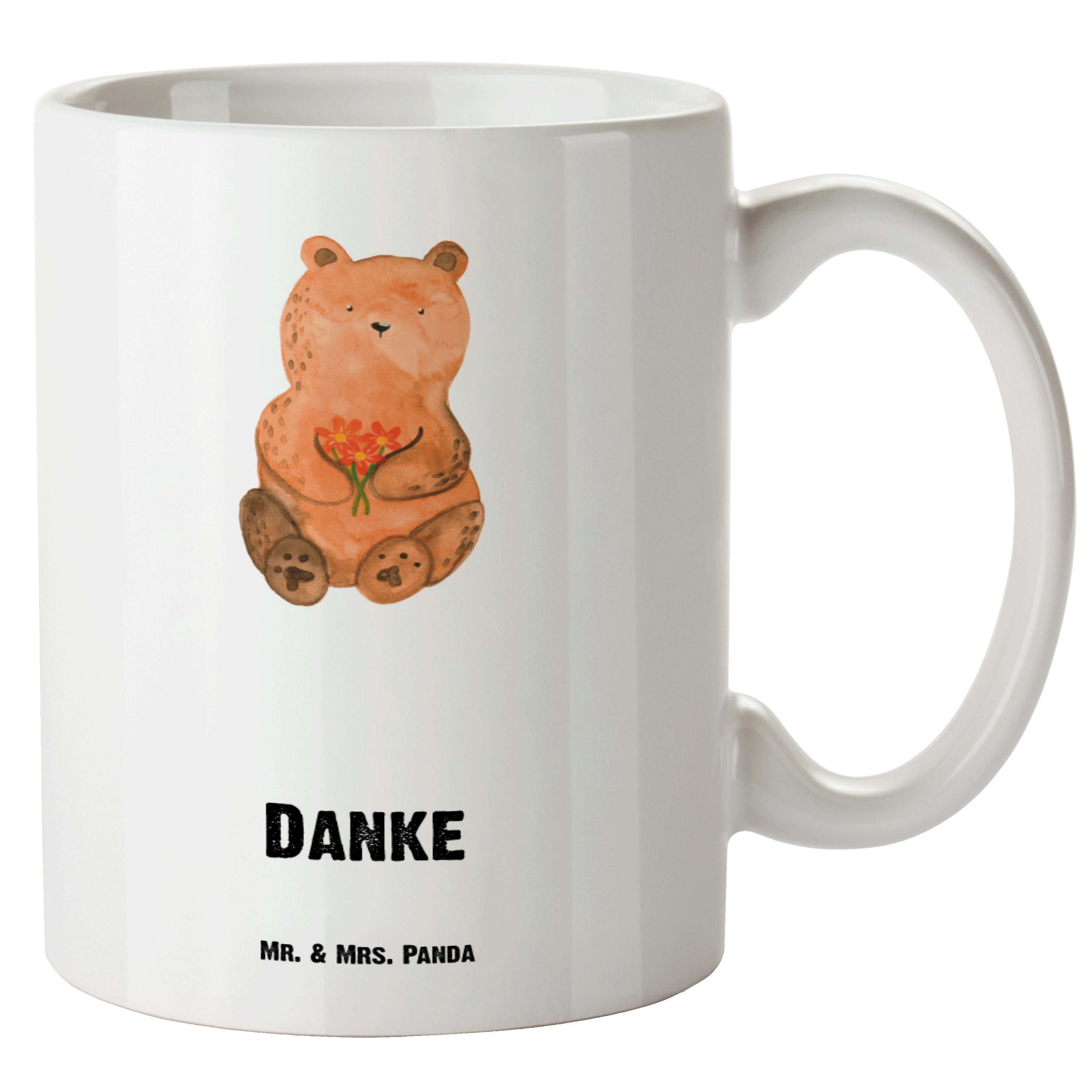 Becher, Tasse XL & XL Teetasse, - Mrs. Weiß Tasse, Teddy, XL Große Tasse - Geschenk, Dankbär Mr. Keramik Panda