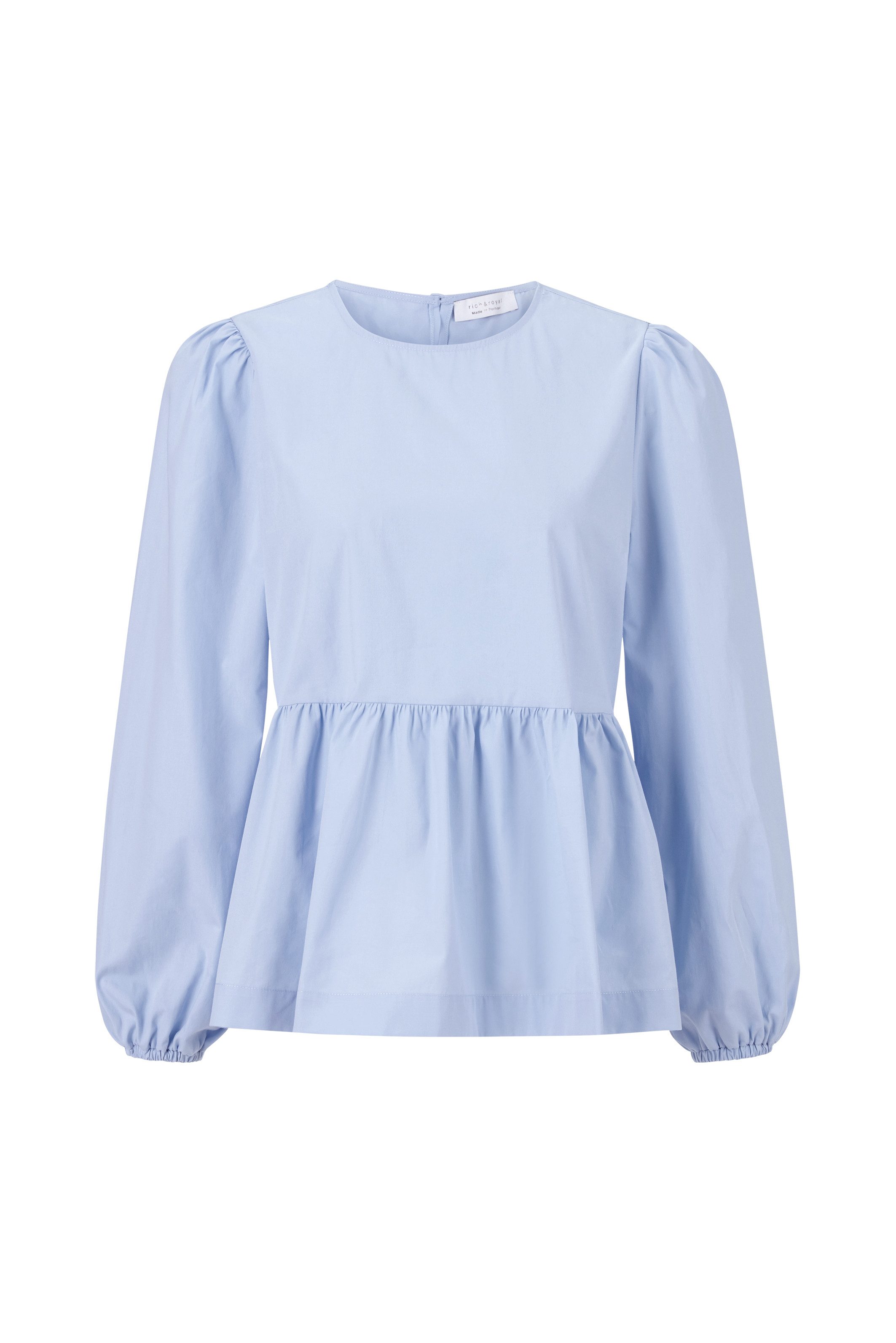 Klassische Bluse Cotton Blouse with Peplum