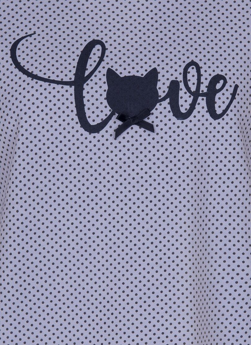 TRIGEMA Schlafanzug Katzenliebhaber Schlafshirt Trigema für