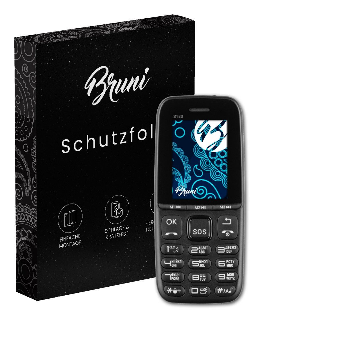 Bruni Schutzfolie Glasklare Displayschutzfolie für 2E S180 2021, (2 Folien), praktisch unsichtbar