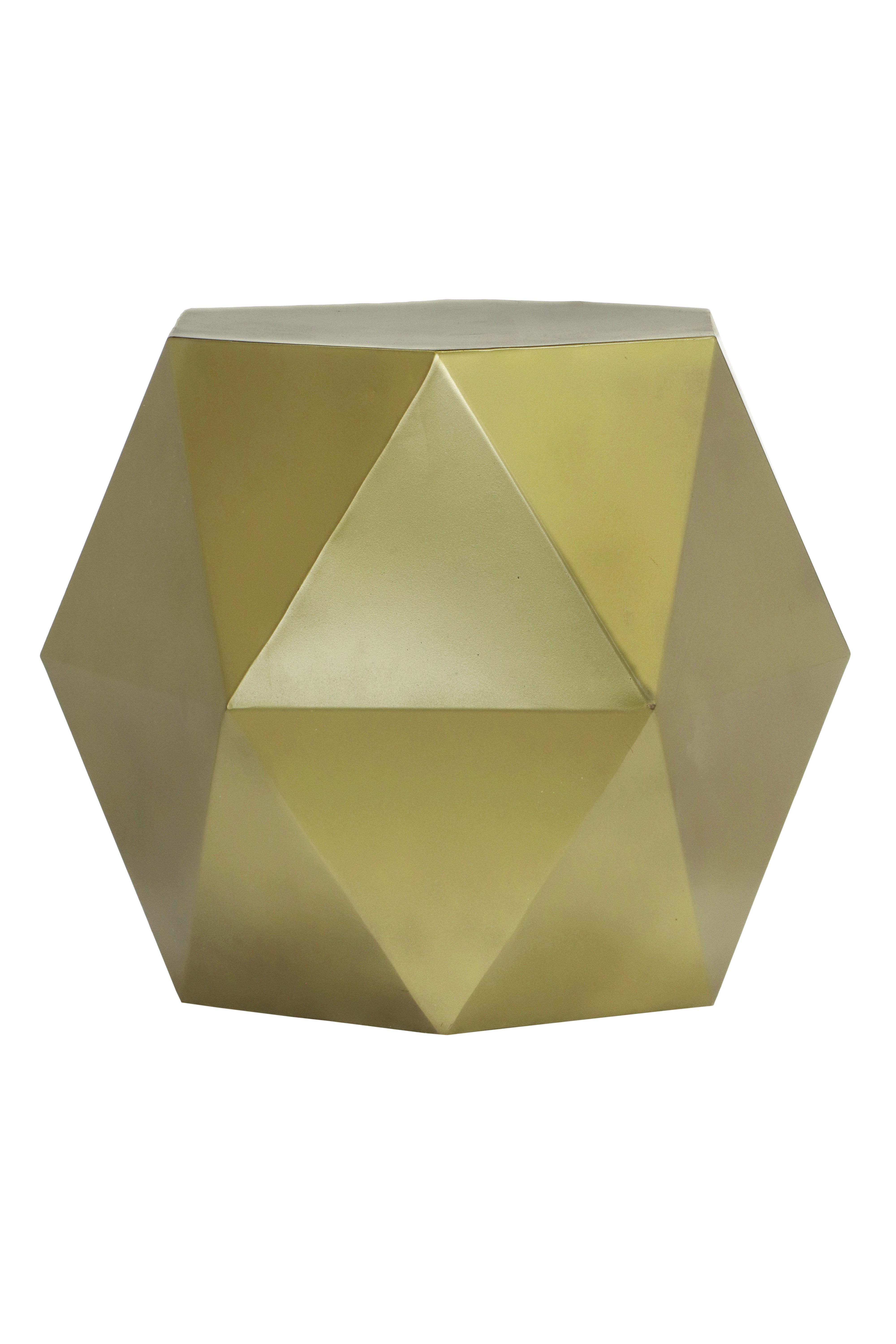 loft24 Beistelltisch, aus Metall in bronze, modernes Design, geometrische Form