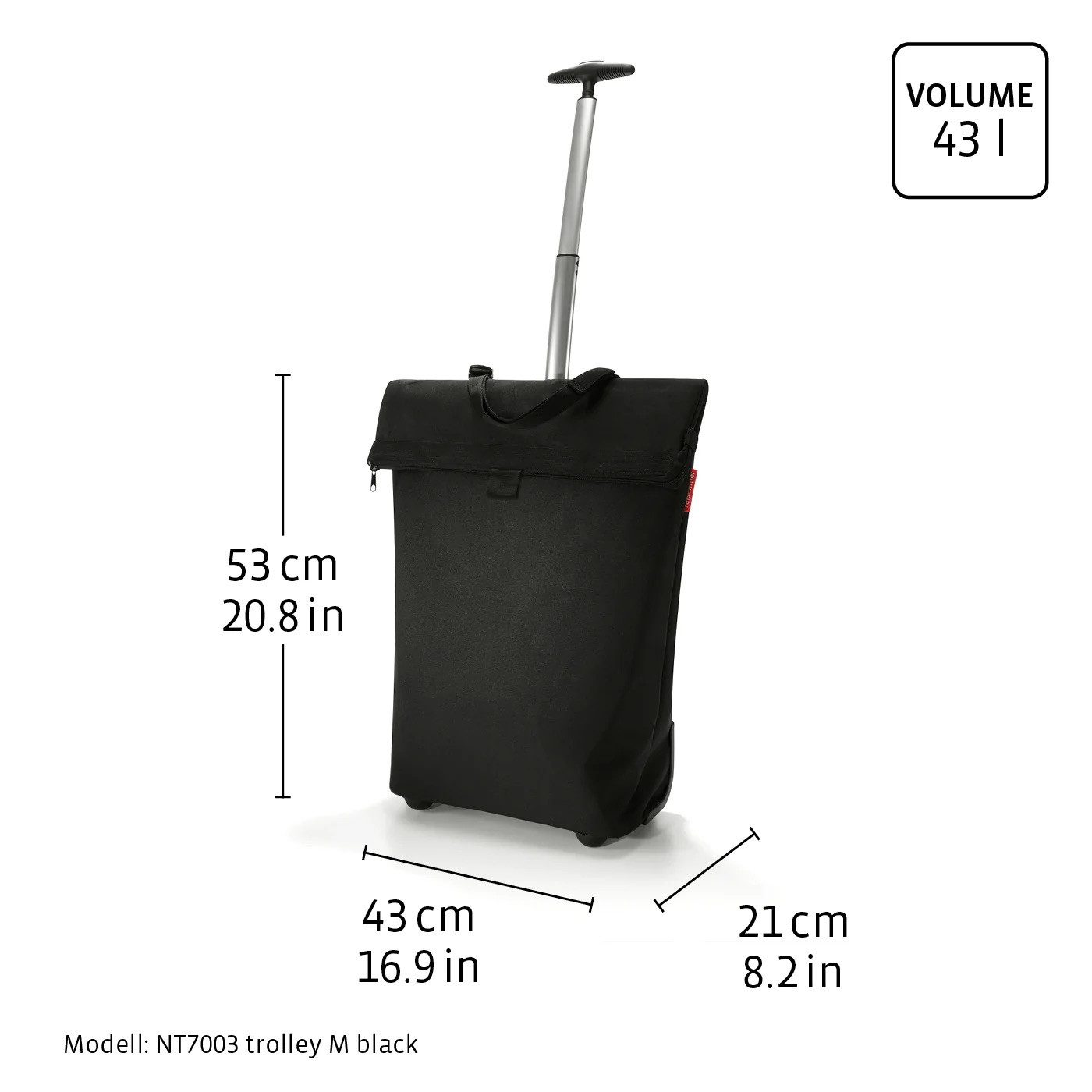 REISENTHEL® Einkaufstrolley trolley M mit Teleskopstange 43 Liter, 43 l, zw günstig online kaufen