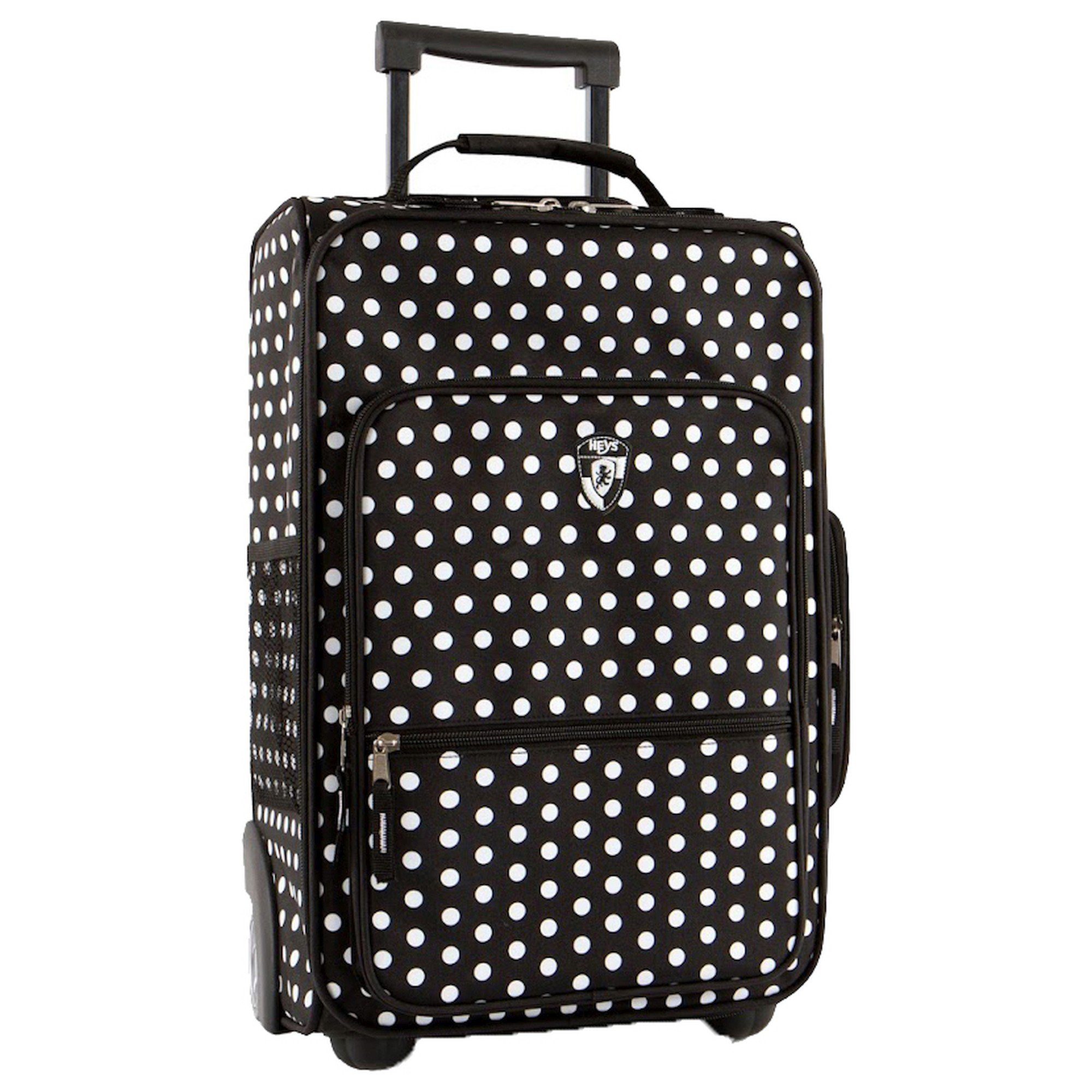 cm, 45.6 Dots Rollen Black/White Heys - 2-Rollen-Kabinentrolley Softside 2 Rollen Kinderkoffer Fashion