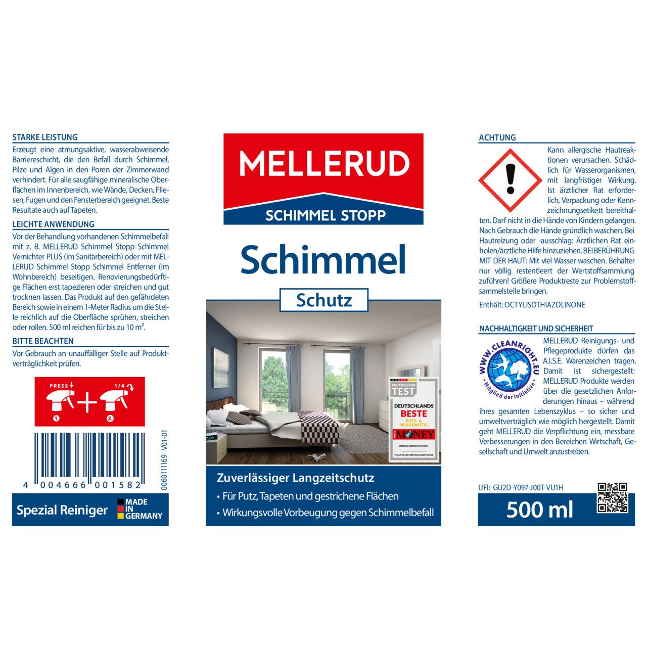 Mellerud Schimmel Schutz 0,5 l Schimmelentferner