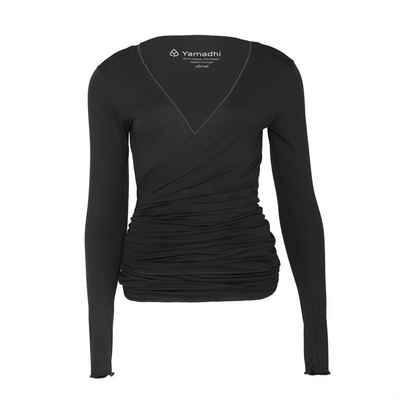 Yamadhi Yoga-Wickeljacke Yoga Wickeljacke, Viskose, Schwarz XL