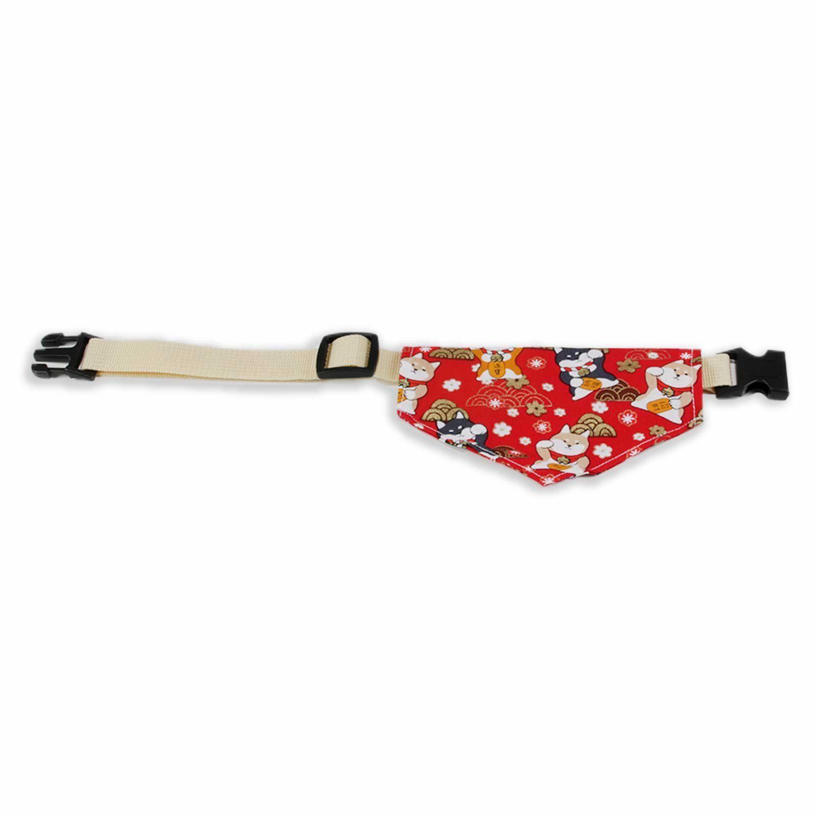 Monkimau Hunde-Halsband Halsband mit Hundehalstuch mit Hundemuster