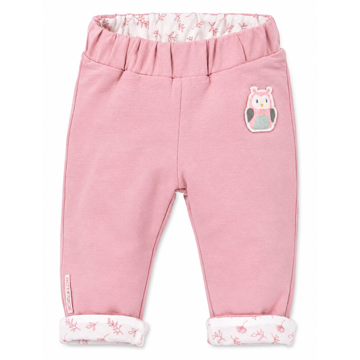 Trachtenlederhose Baby Mädchen Wendehose Laufhose 'Eule' 93734, Ros