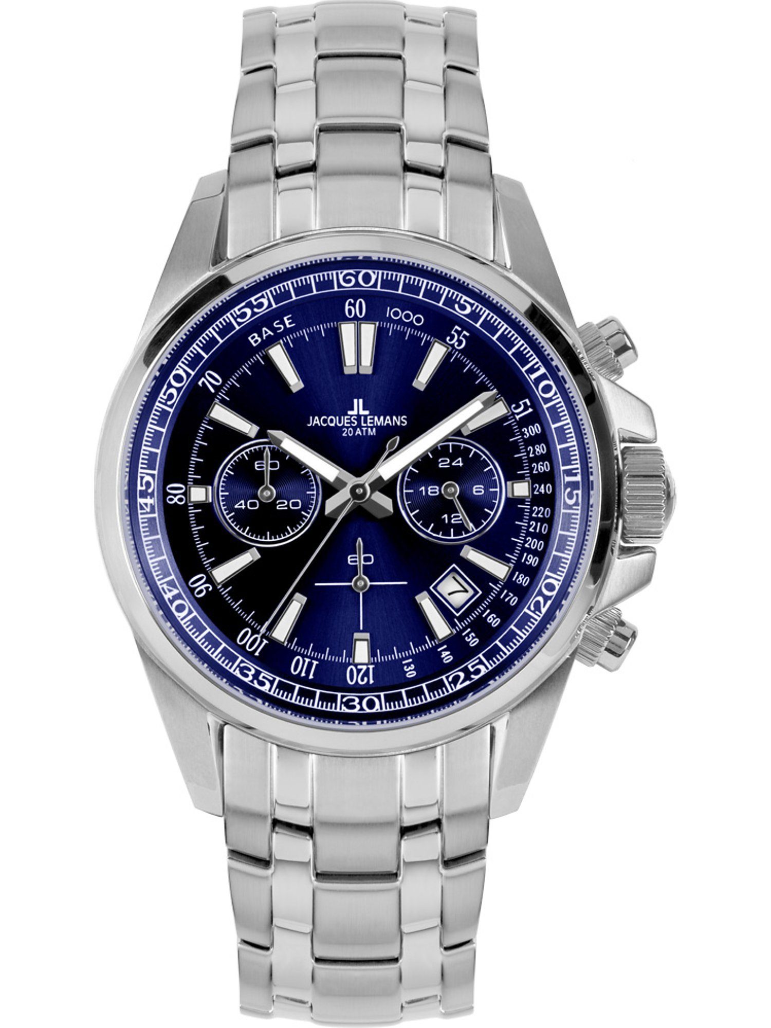 Jacques Lemans Chronograph Jacques Lemans Herren-Uhren Analog Quarz,  Klassikuhr