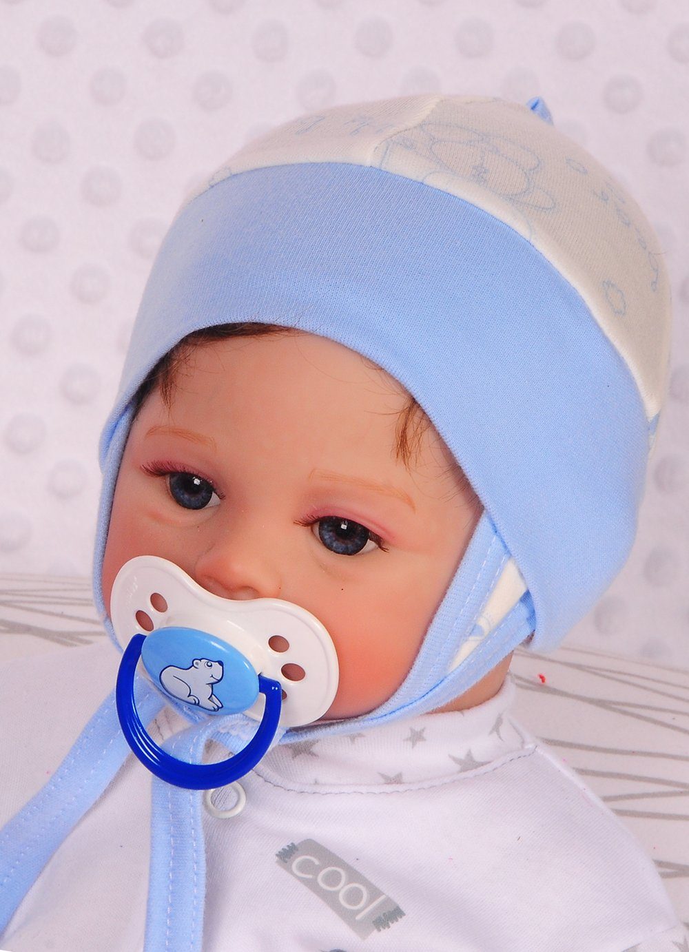 La Bortini Erstlingsmütze Mütze für Baumwolle 40 32 38 34 42 36 aus Baby Neugeborene Haube reiner 44 Babymütze