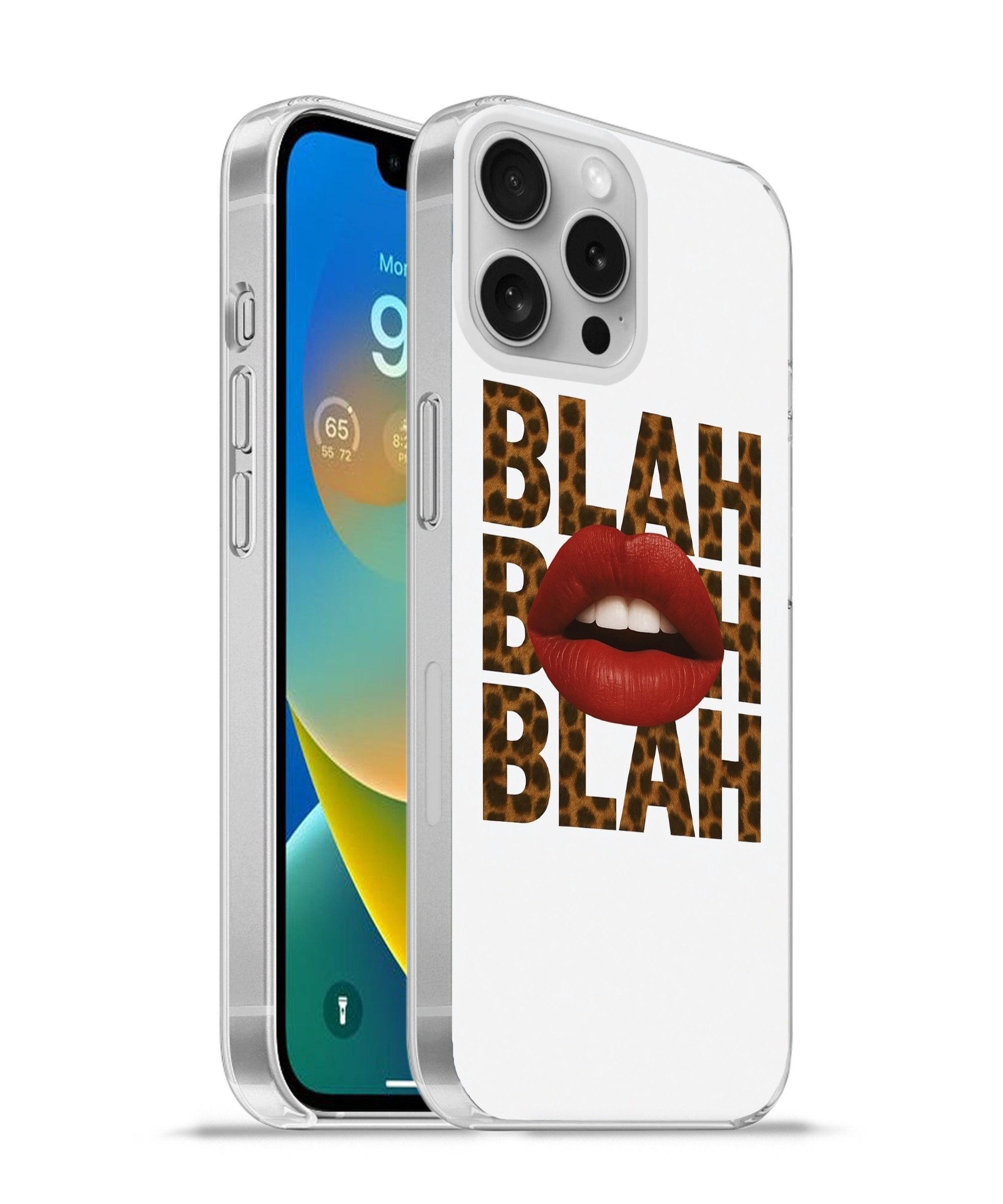 MuchoWow Handyhülle für Apple iPhone 16 Pro Max Lippen - Rot - Zitat, Smartphone-Bumper, Print, Handy Schutzhülle Dünn