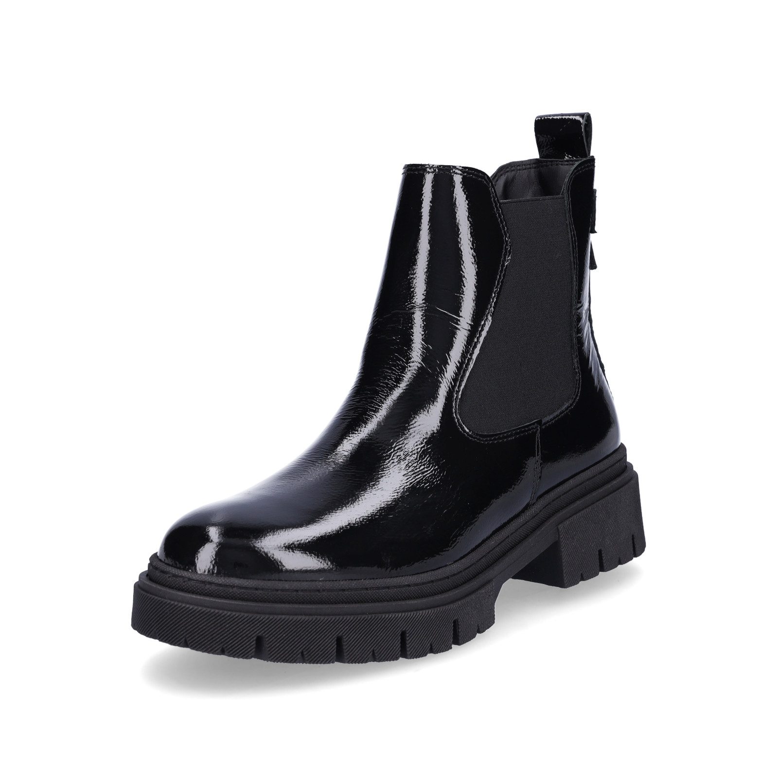 Tamaris Tamaris Damen Chelsea Boot schwarz Lack Chelseaboots
