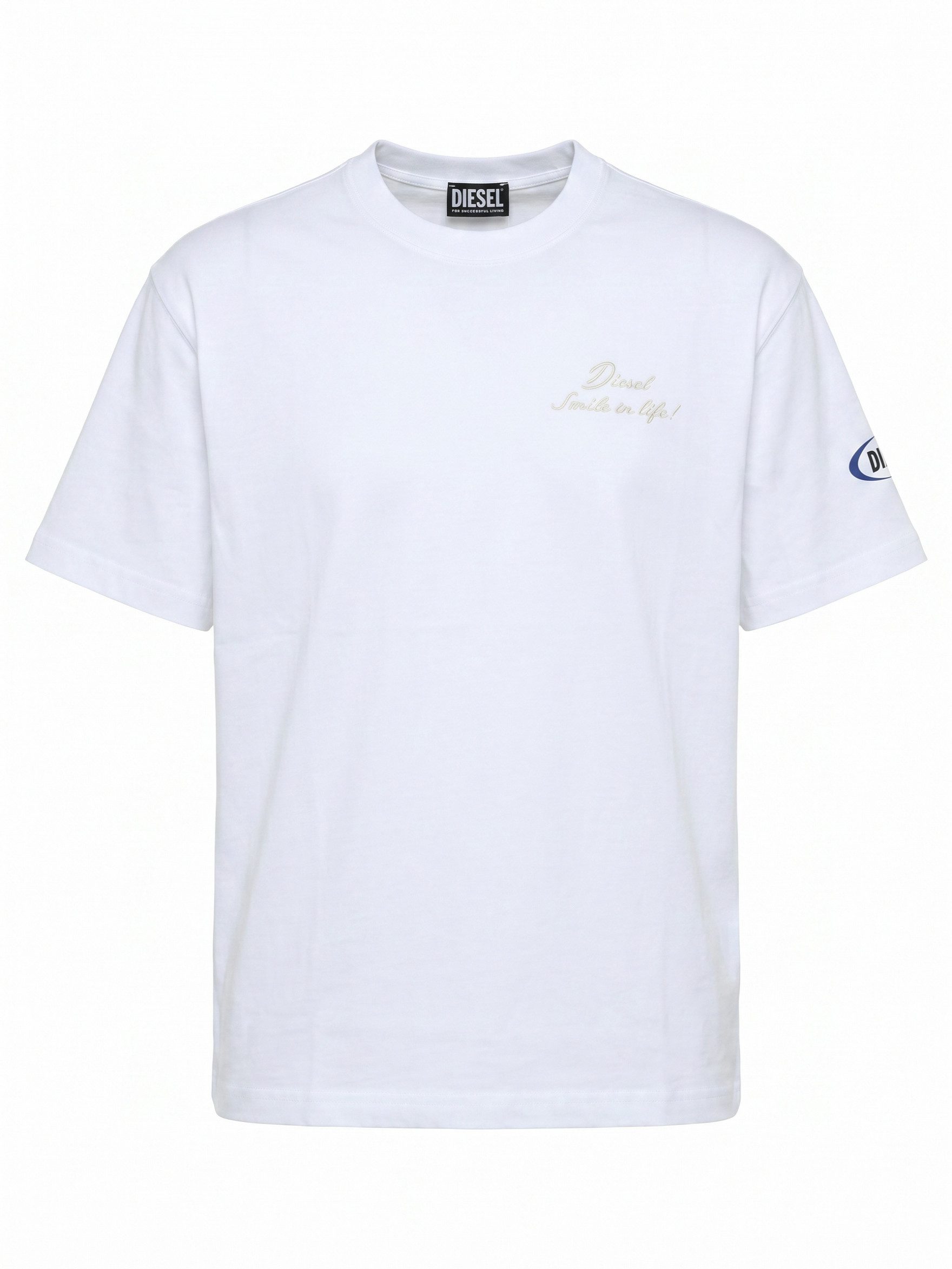 Diesel Rundhalsshirt Loose Fit Relaxed Logo Shirt - T-WASH-SMILE