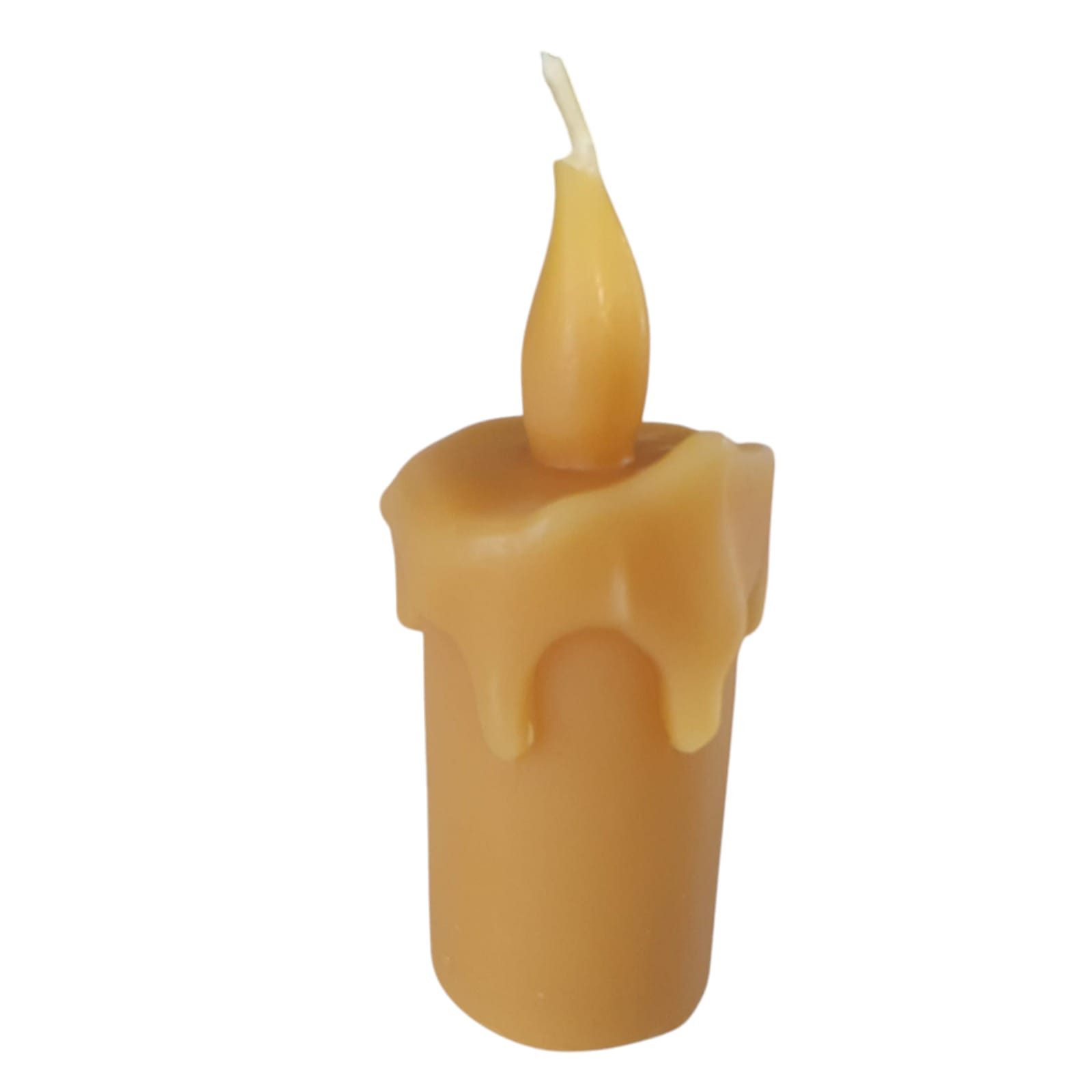 Aspinaworld Bienenwachskerze Schmelzende Kerze mit Flamme 10 cm – Kerze aus Bienenwachs