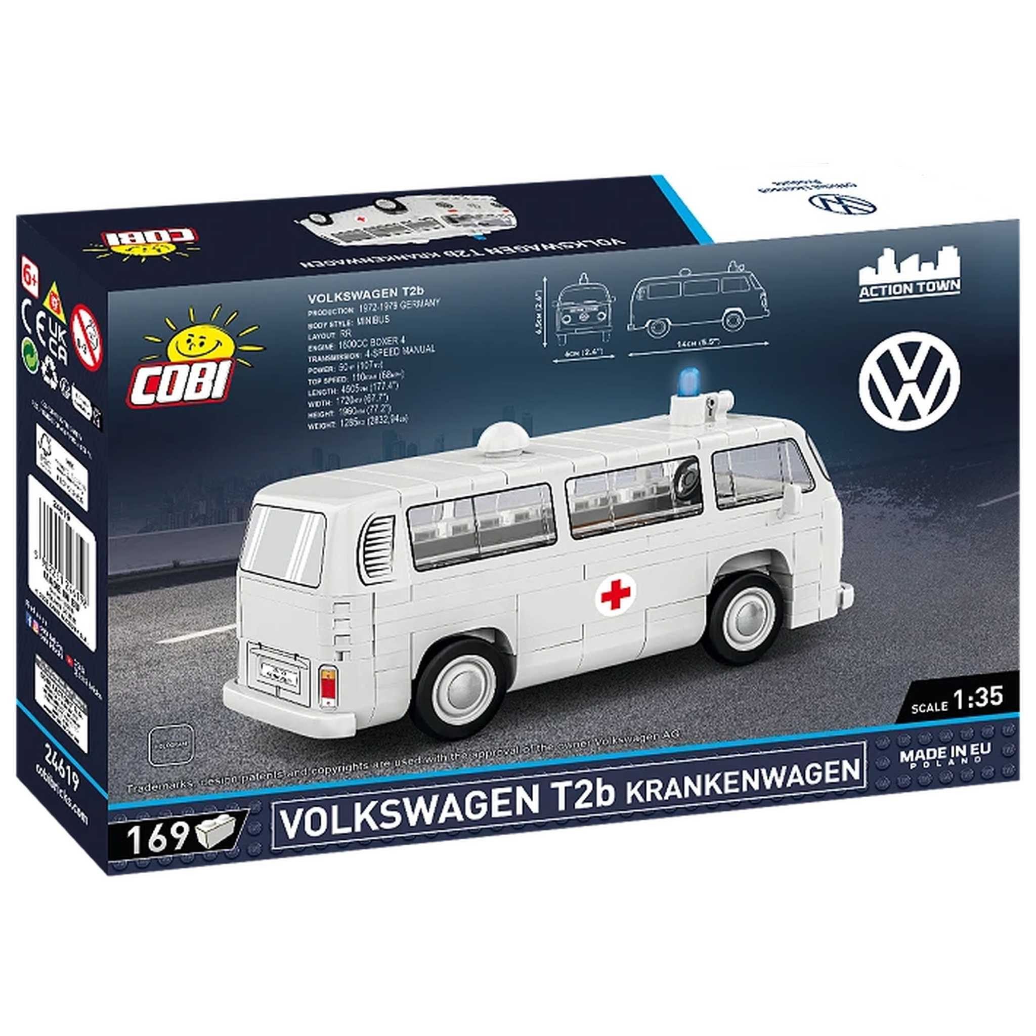 COBI CB-24619 - VW T2b Krankenwagen (Cobi) Spielbausteine