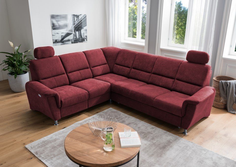 Myhomelando Ecksofa Paris, mit elektronischer Relaxfunktion, Schlaffunktion, USB Anschluß
