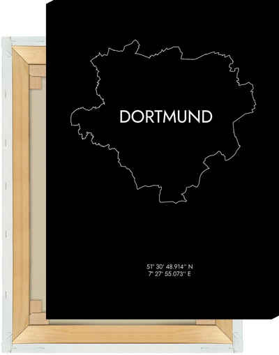 MOTIVISSO Leinwandbild Dortmund Koordinaten #8