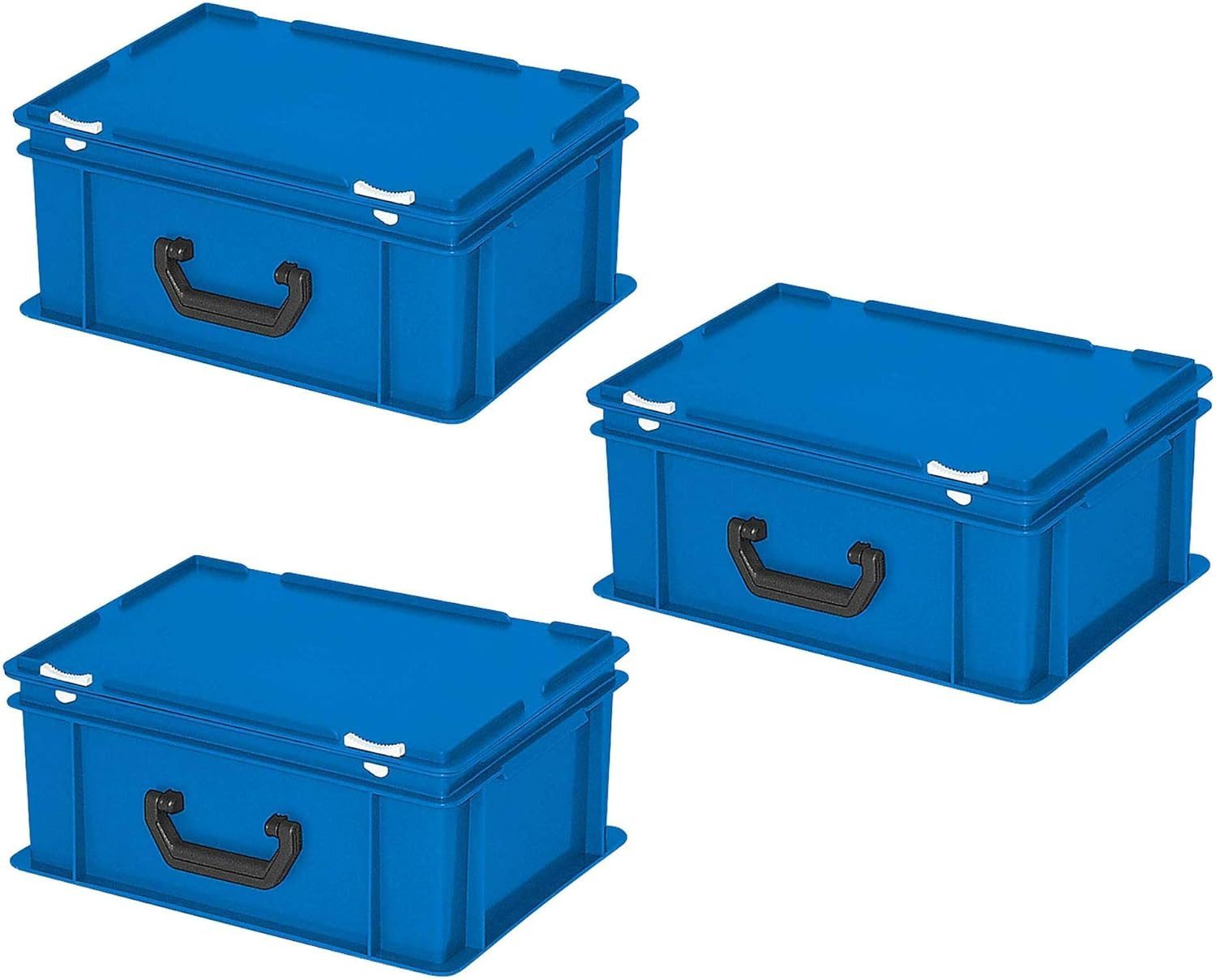 BRB-Lagertechnik Aufbewahrungsbox BRB 3 Aufbewahrungskoffer/Kunststoffkoffer, LxBxH 400x300x180 mm, Schlagfest, robust und formstabil
