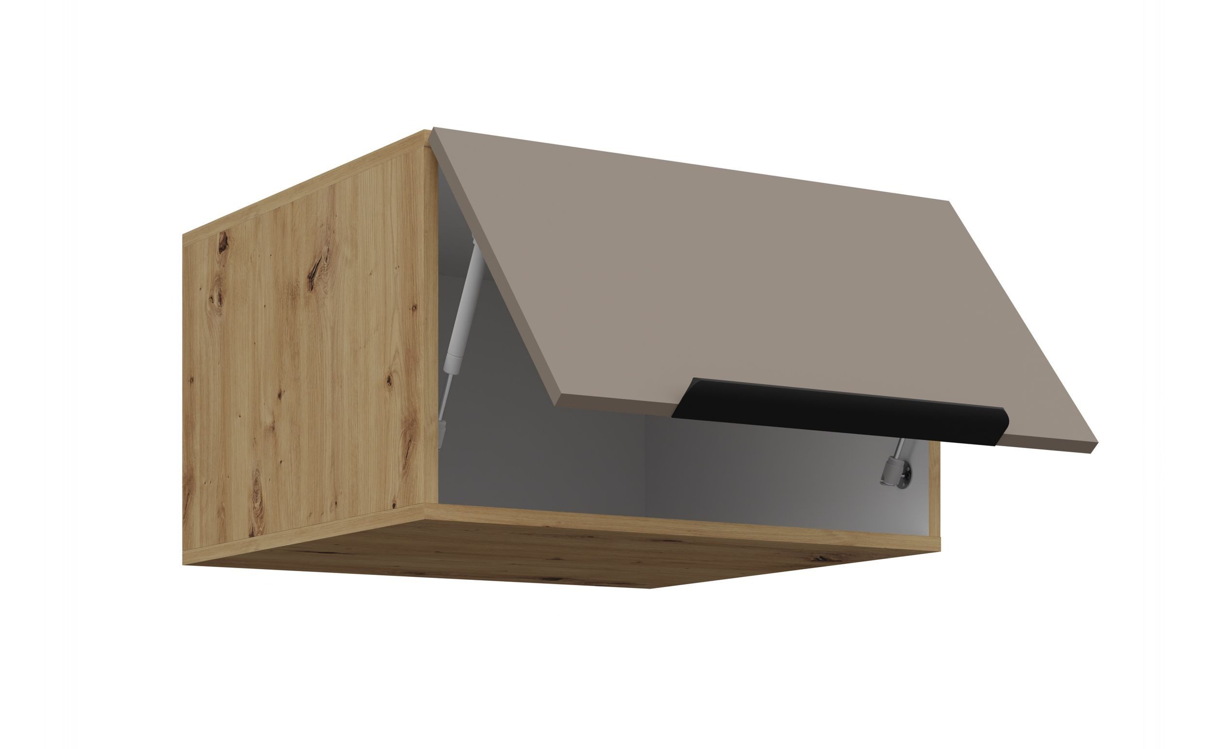 Küchen-Preisbombe Aufsatzschrank 60 cm Küche ARIA Sandgrau Küchenzeile Küchenblock Anti Fingerprint