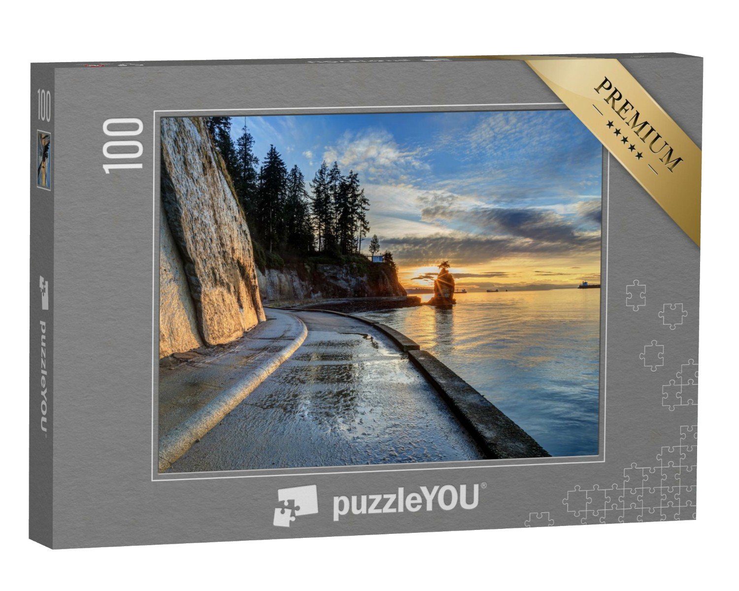 puzzleYOU Puzzle Meerfels Siwash Rock, British Columbia, Kanada, 100 Puzzleteile, puzzleYOU-Kollektionen Kanada