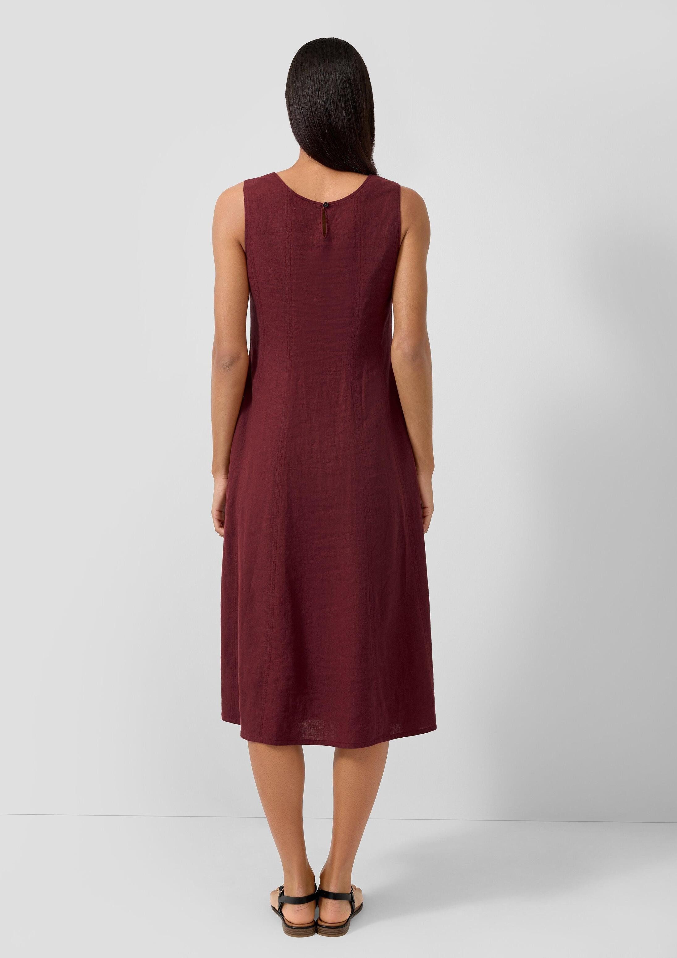 s.Oliver Midikleid Kleid Midi-Kleid aus Leinenmix