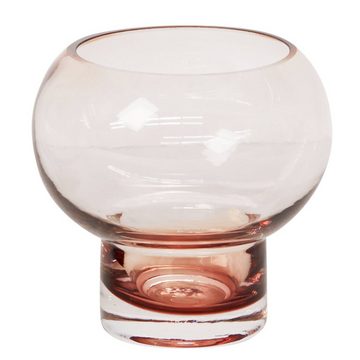 Rudolph Keramik Windlicht Windlichtglas "Lou", Ø 12 x H 11,5 cm, rosè