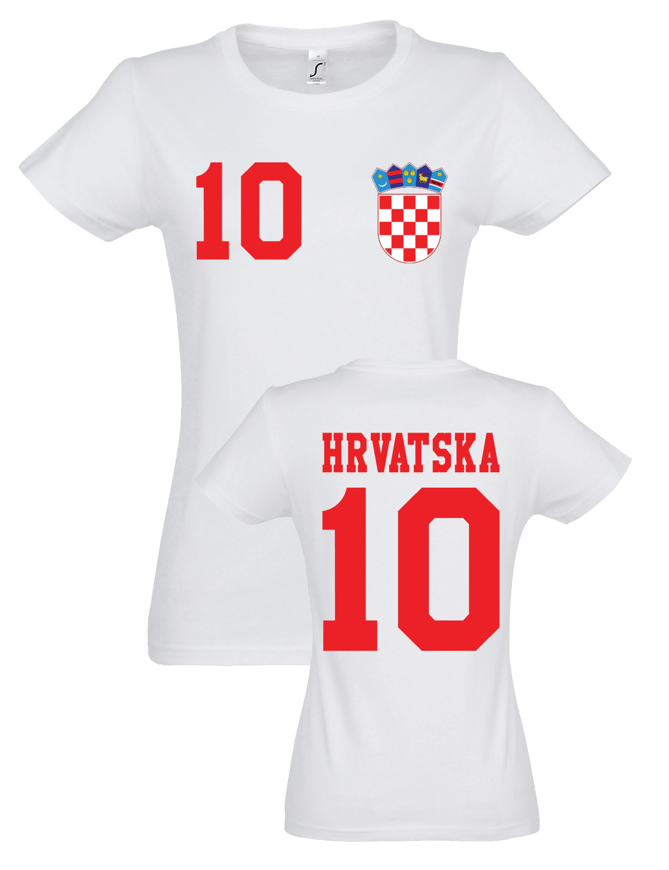 Youth Designz T-Shirt Kroatien Damen T-Shirt mit trendigem Motiv