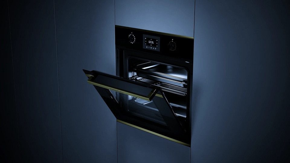 Küppersbusch Dampfbackofen Compact BD6340.0S DK4, Elektronik-Uhr, Schnellaufheizung, Aluminium-Drehknebel