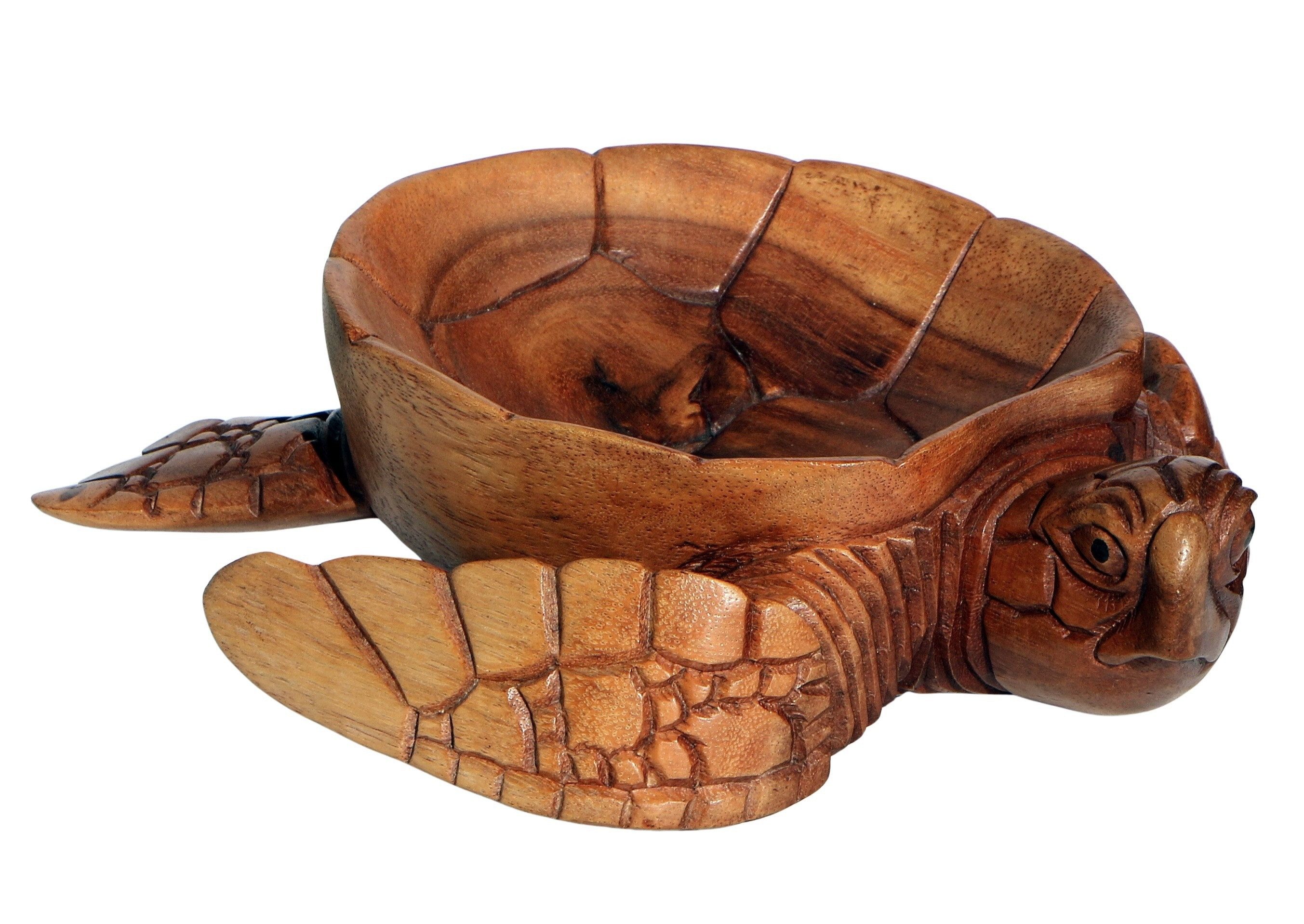 Wogeka Dekoschale Holz-Schale Schildkröte Snackschale Dekoration günstig online kaufen