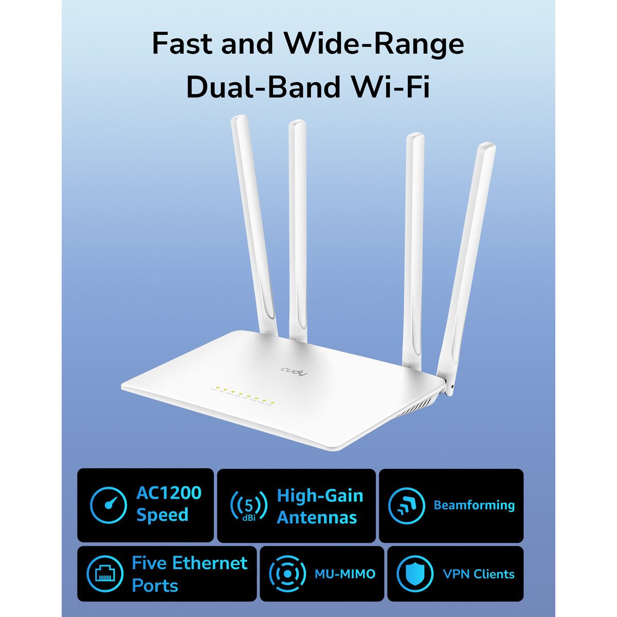 cudy WR1200 AC1200 Wi-Fi Router WLAN-Router