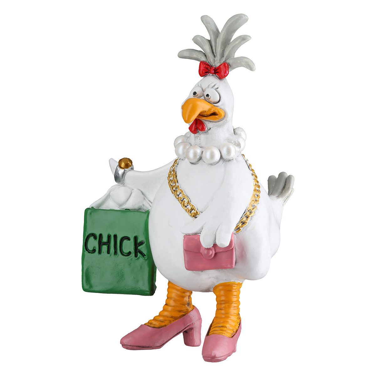 GILDE Comicfigur Dekofigur Madame Chicka Shopping Queen Huhn (1 St)