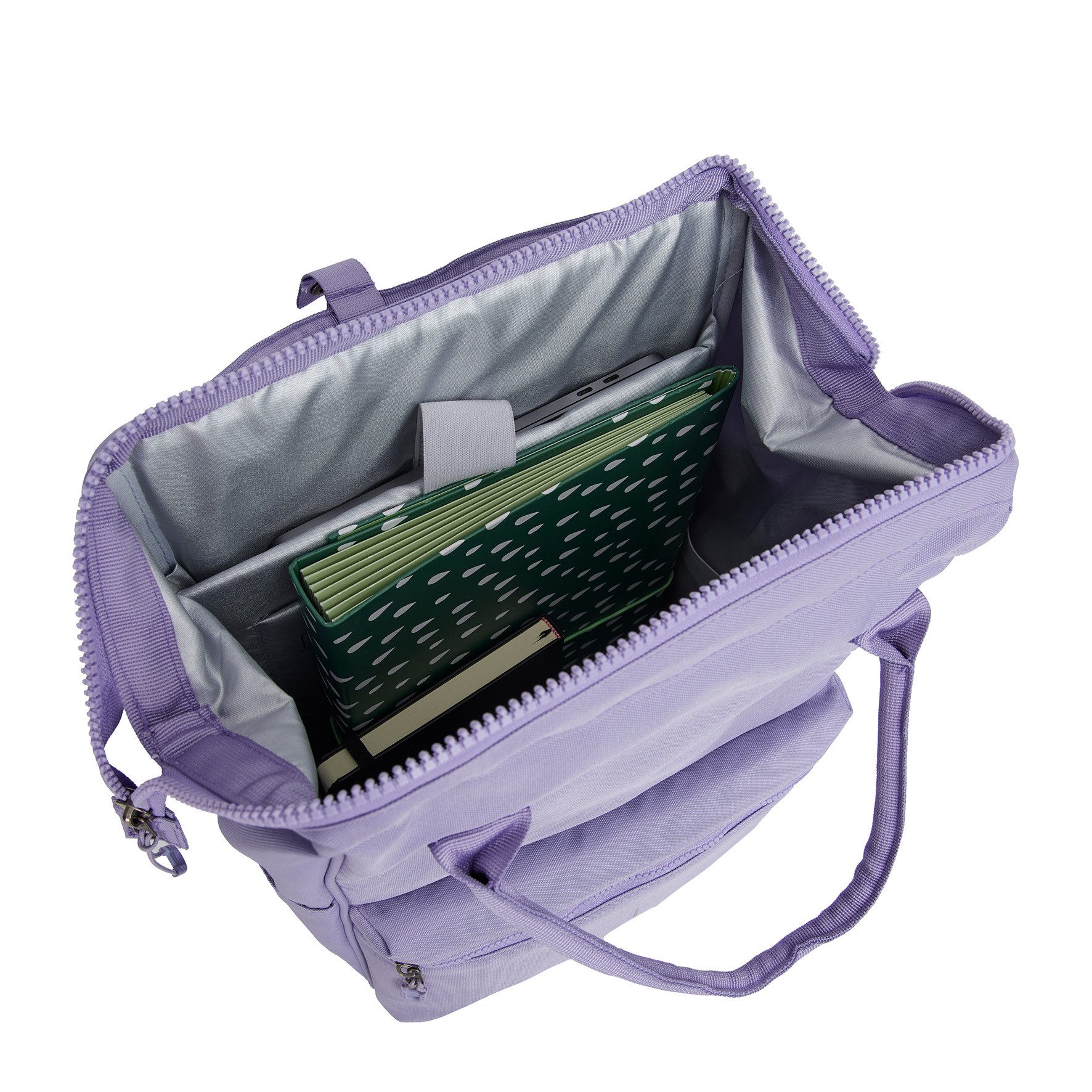 NEW REBELS Notebookrucksack große Öffnung, Laptopfach 15,5", 900D Polyester, 28x19x42 cm, einfacher Zugriff auf den Inhalt