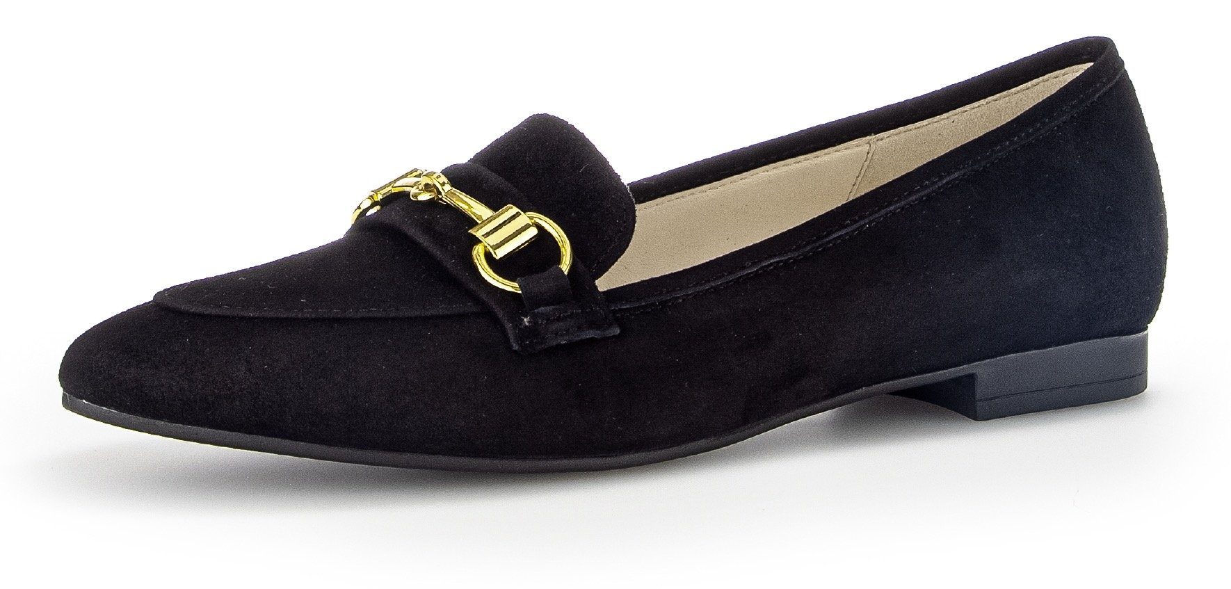 GENSHUO Damen Loafer Mit Metallschnalle - Elegante Slip-on Halbschuhe Mit Plateau-Sohle