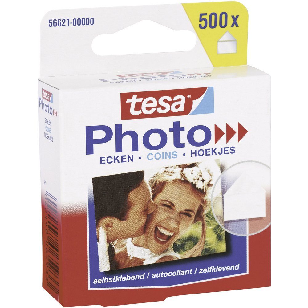 tesa Klebehaken tesa Photo® Ecken Klebepads (B x H) 17 mm x 19 mm Transparent Inhalt:, (Photo)