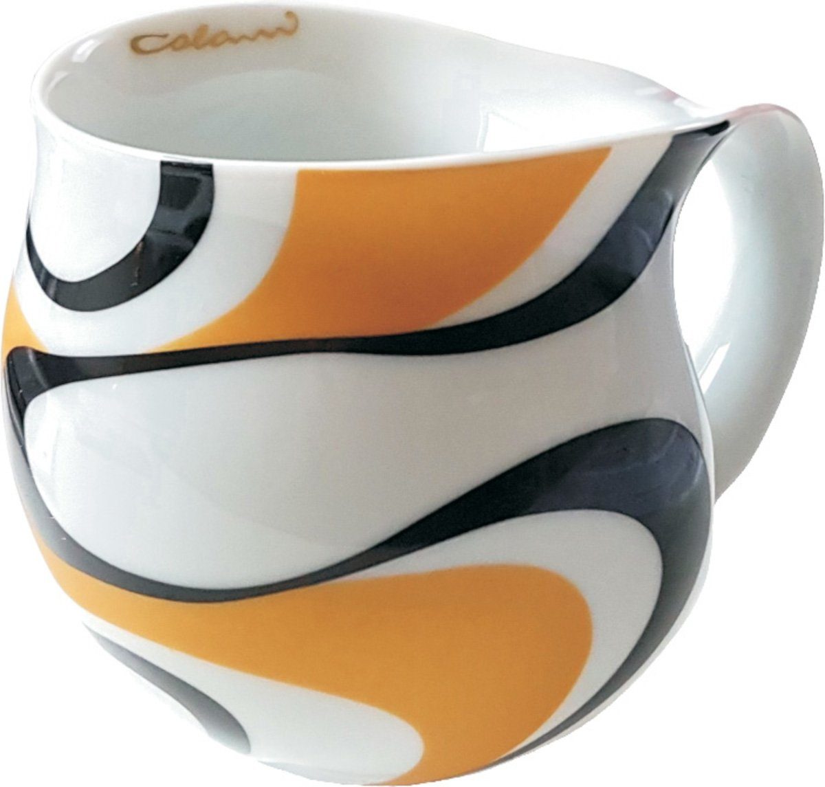 Tasse Becher Tasse Kaffeetasse Wave Schwarz 260ml