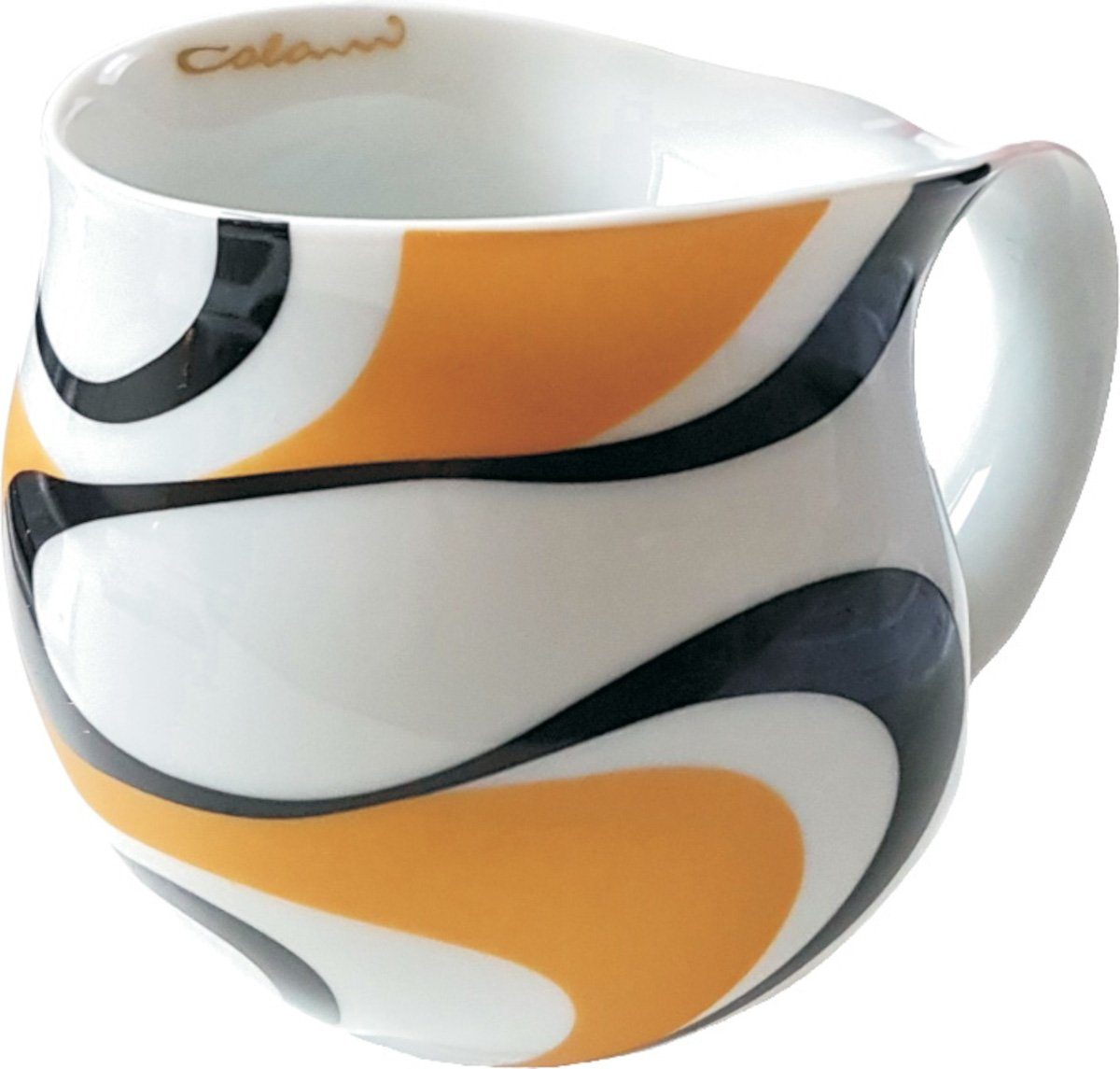 Mikrowellengeeignet Colani Kaffeetasse gold 260ml, Tasse wave Tasse Wave Schwarz Porzellan, Becher black