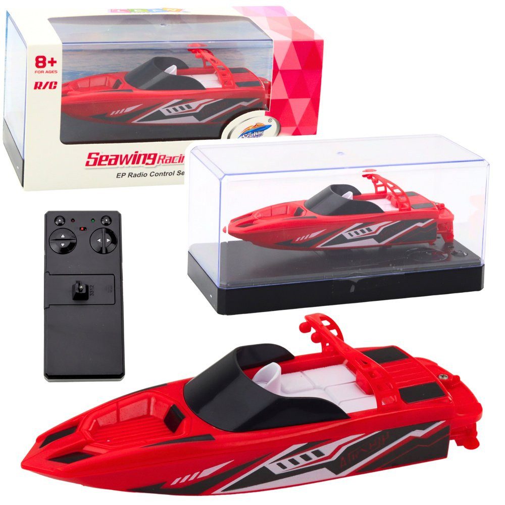 Wisam RC-Auto Ferngesteuertes Motorboot RC Weiß-Rot 15cm