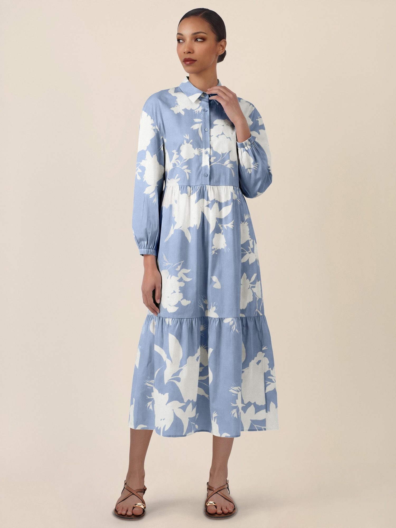 Apart Midikleid mit floralem Allover-Print