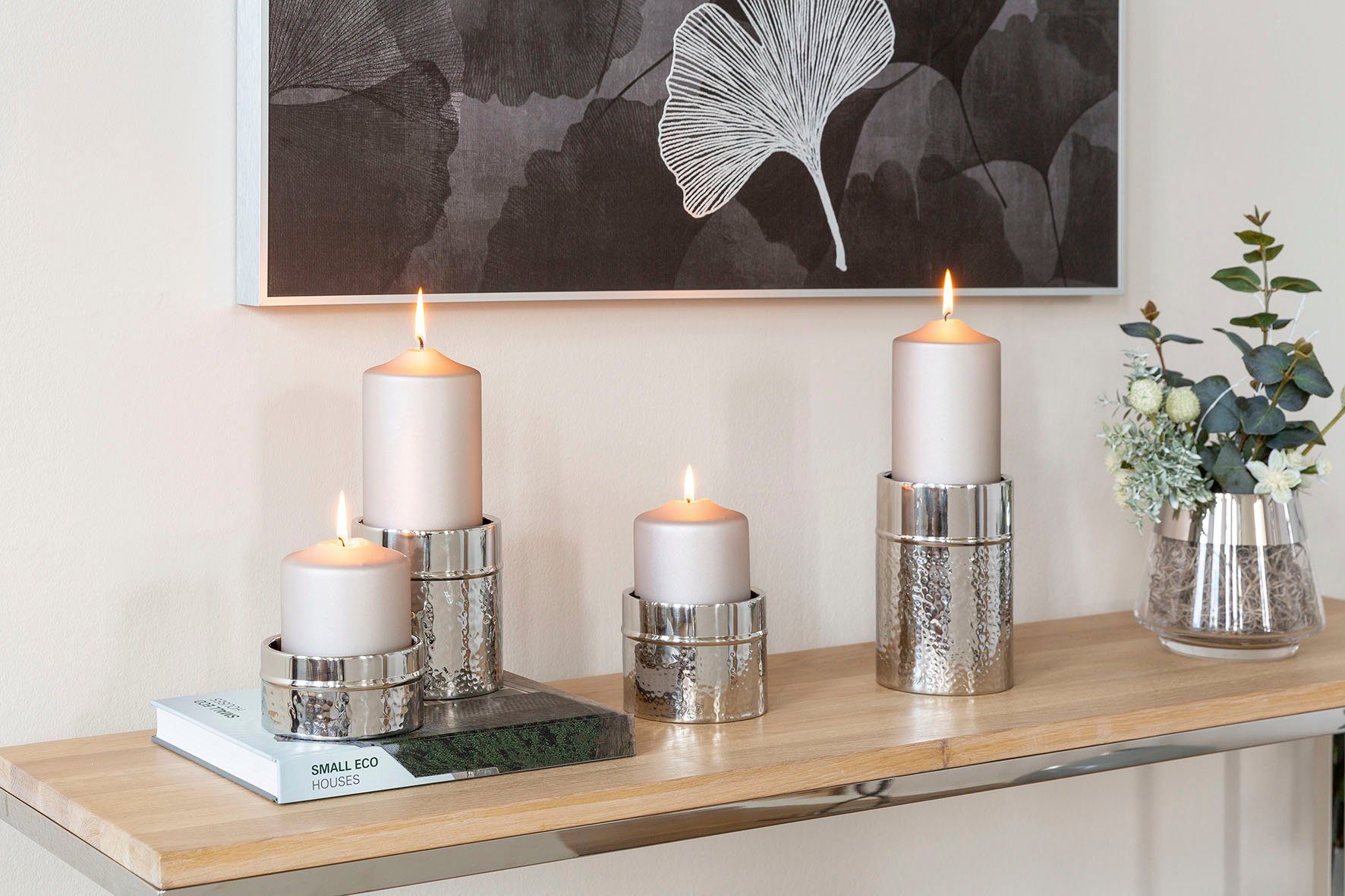 Fink Kerzenhalter Stumpenkerzenhalter NASSAU (1 St), Leuchter für Stumpenke günstig online kaufen