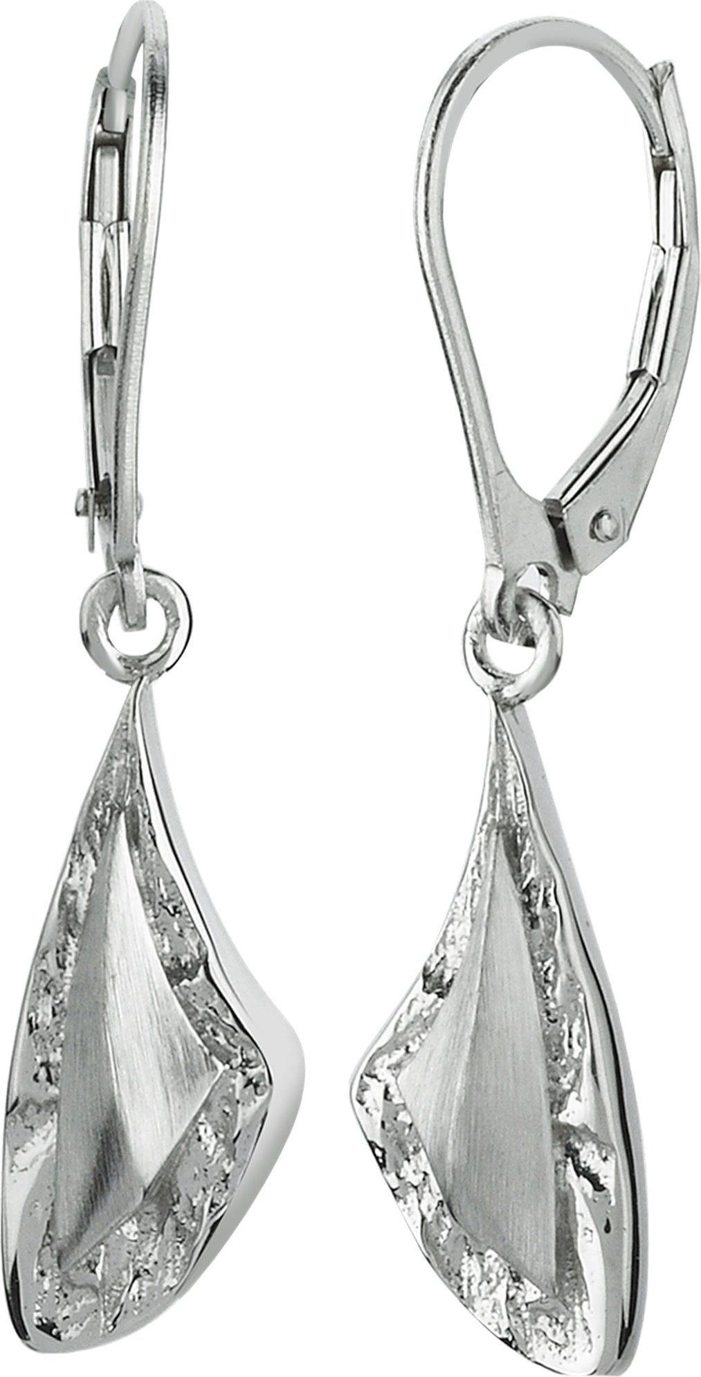 Balia Paar Ohrhänger Balia Damen Ohrringe matt Ohrringe (Ohrhänger), Damen Ohrhänger Dreieck aus 925 Sterling Silber, Länge ca. 3,5cm