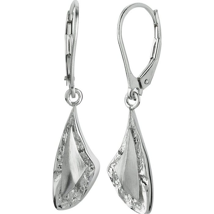 Balia Paar Ohrhänger Balia Damen Ohrringe matt Ohrringe (Ohrhänger) Damen Ohrhänger Dreieck aus 925 Sterling Silber Länge ca. 3 5cm