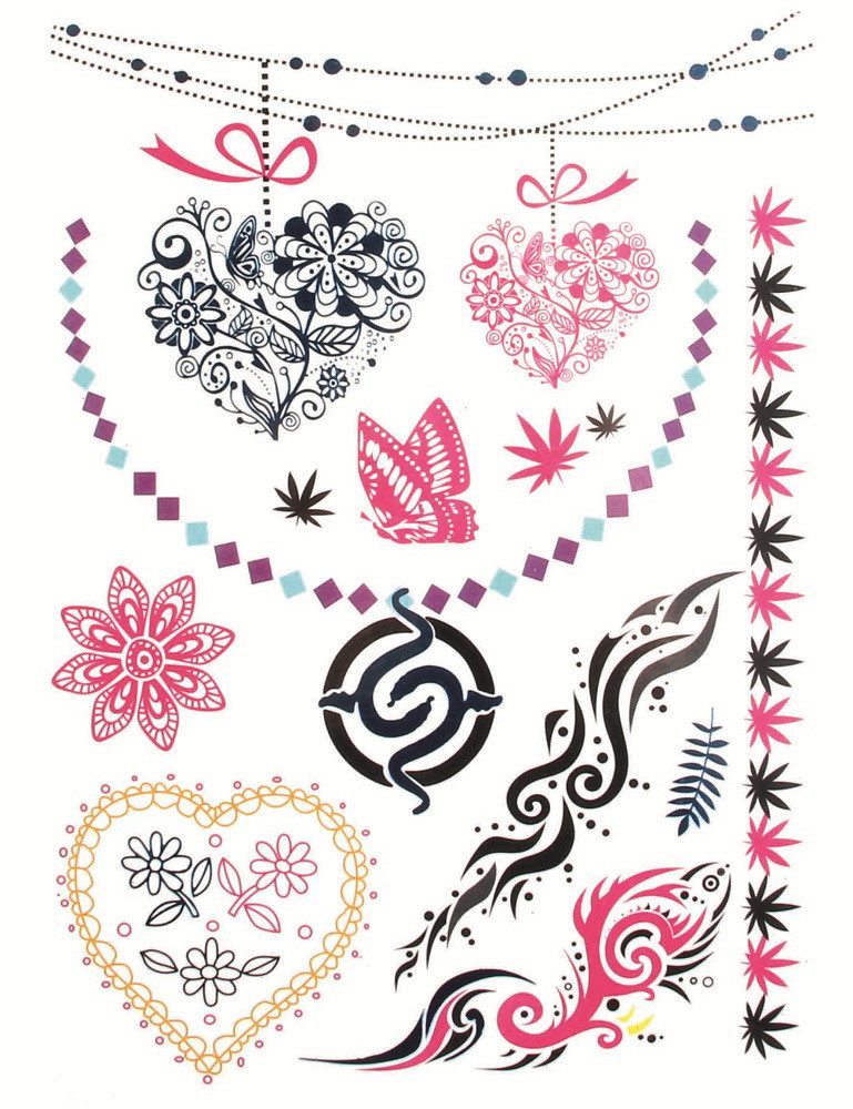 andrea-moden Schmuck-Tattoo Metallic Tattoo Klebetattoo Set