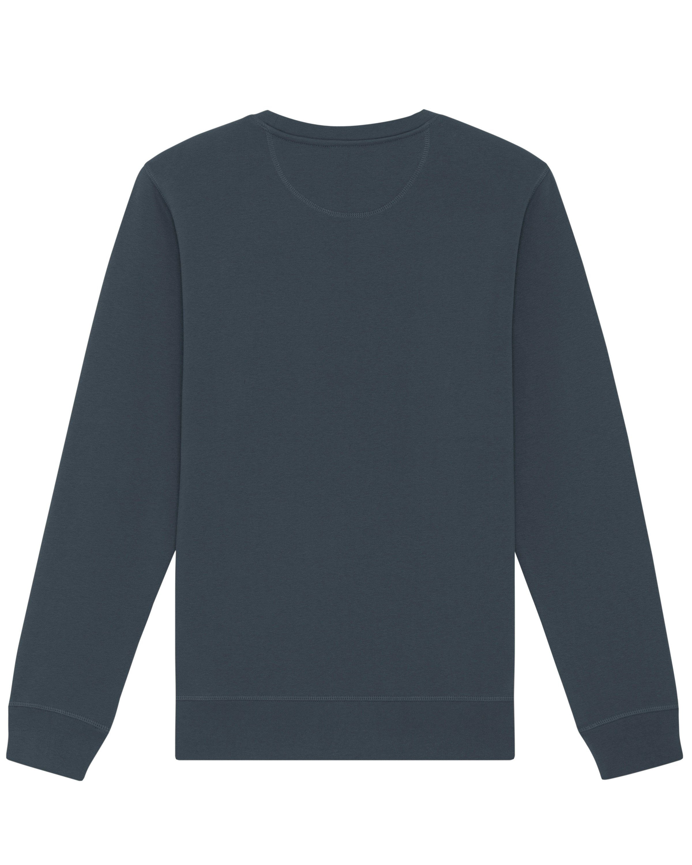 graublau (1-tlg) Spread Apparel Sweatshirt meliert wat? love