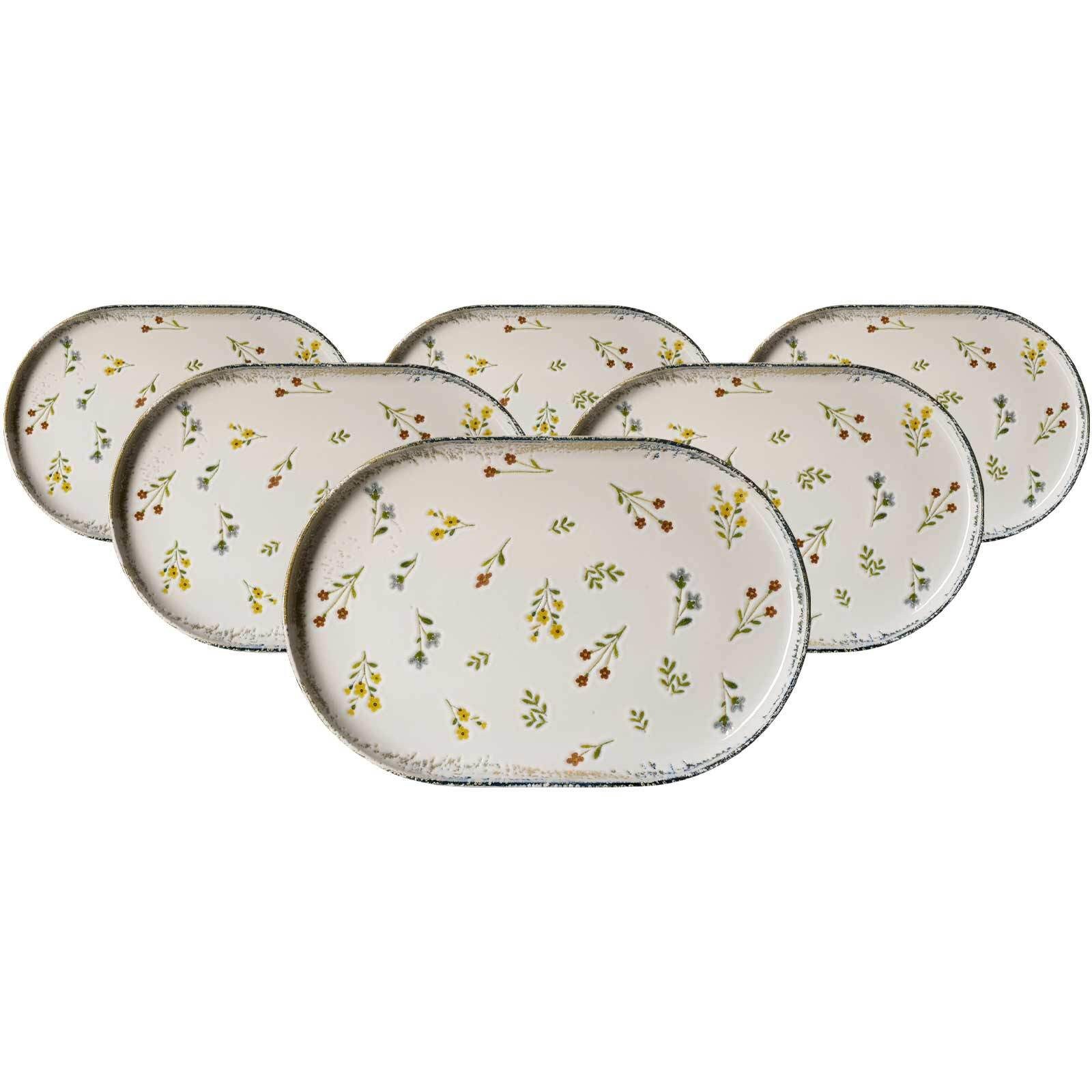 Ritzenhoff & Breker Viola Servierplatten 6er Set, Steinzeug, (6-tlg)