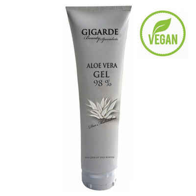 Gigarde Aloe Kosmetik GmbH Gesichtsgel Aloe Vera Gel 98% Gesichtsgel Körpergel, 100 ml, stark kühlend, beruhigend, regenerierend, After Shave Gel