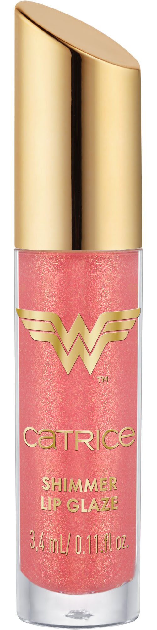 Catrice Lipgloss Wonder Woman Shimmer Lip Glaze, 3-tlg., Hochglanz-Mix aus Lippenöl und Gloss, pflegt und spendet Feuchtigkeit.