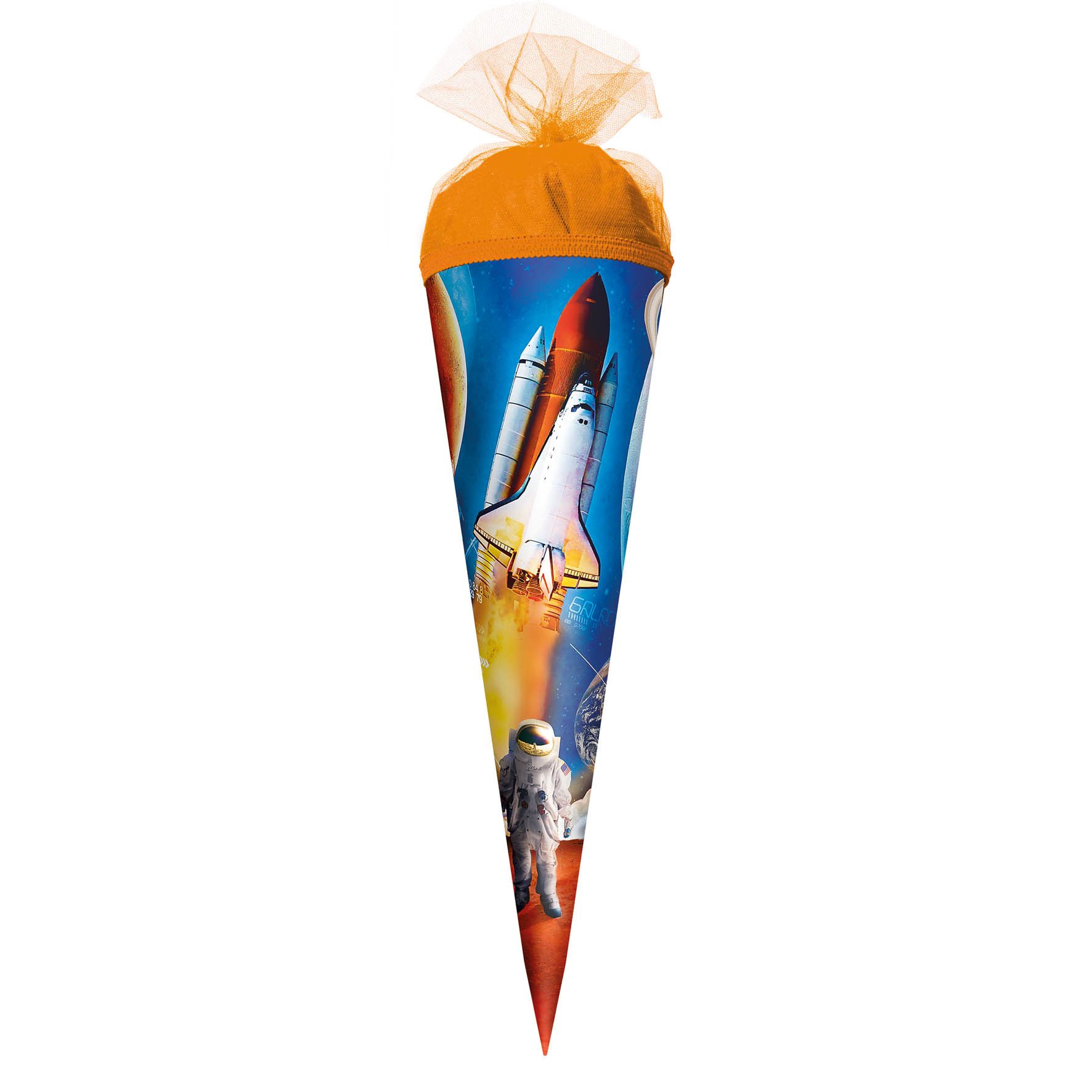Roth Schultüte Roth Motiv-Schultüten Weltraum, 35cm, rund, Tüllverschluss, Verschluss Tüll