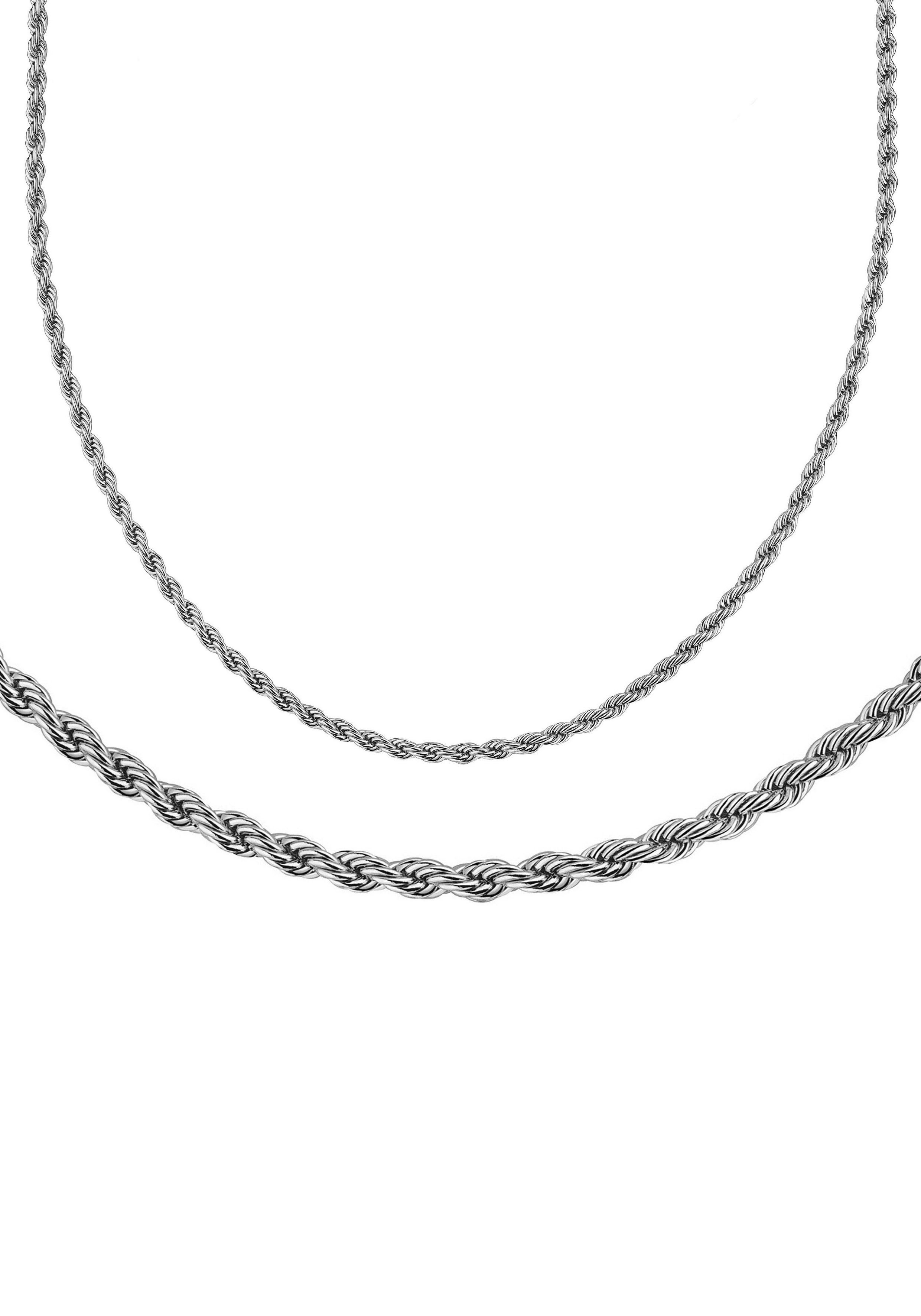 Firetti Kette ohne Anhänger Schmuck Geschenk Silber 925 Halsschmuck Halskette Kordelkette, Made in Germany