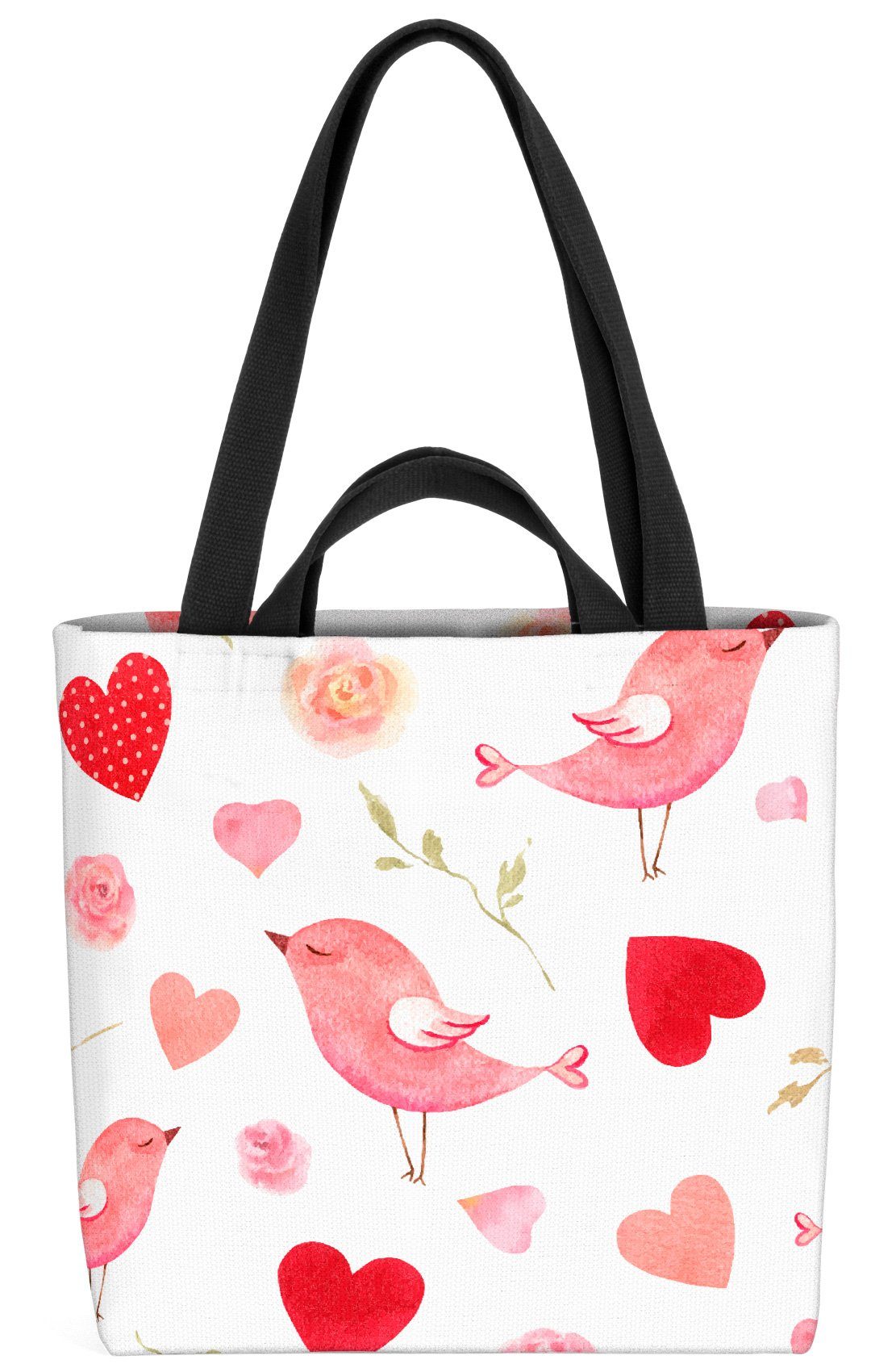 Liebe Valentinstag Vale Herzen VOID Herzen Henkeltasche Vögel (1-tlg), Schatz Valentinstag Vögel